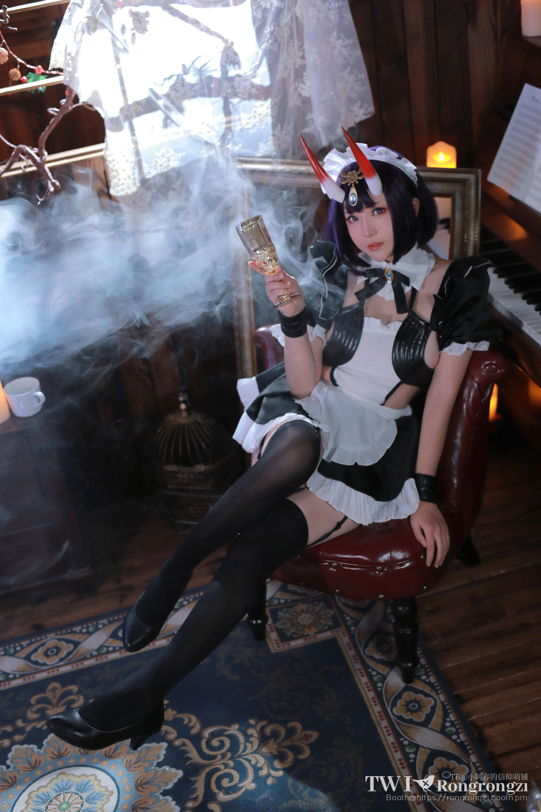 [网红COSER写真] 小容仔咕咕咕 - 酒吞童子女仆第4张