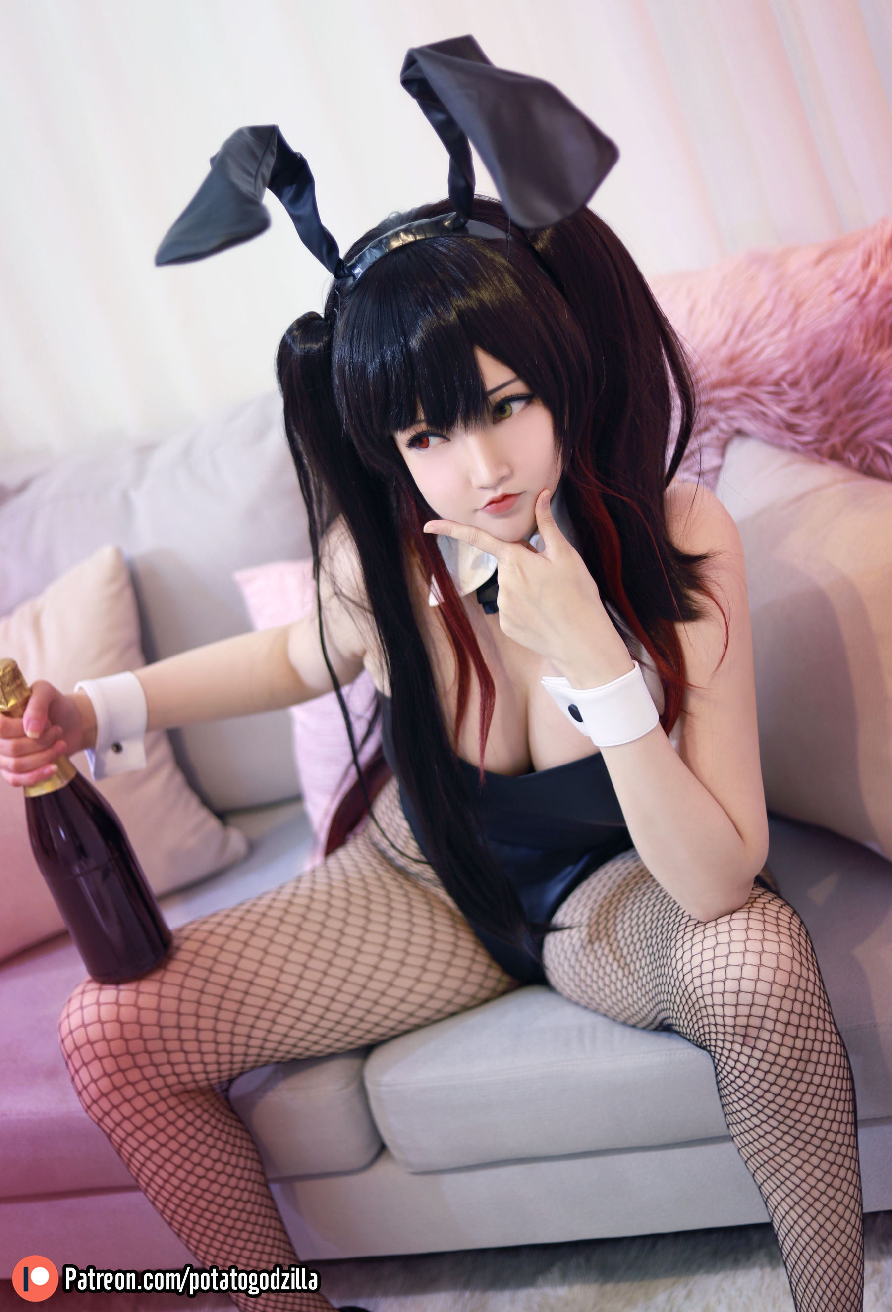 [COS福利] Coser小姐姐Potato Godzilla - Kurumi Tokisaki Bunny Girl第5张