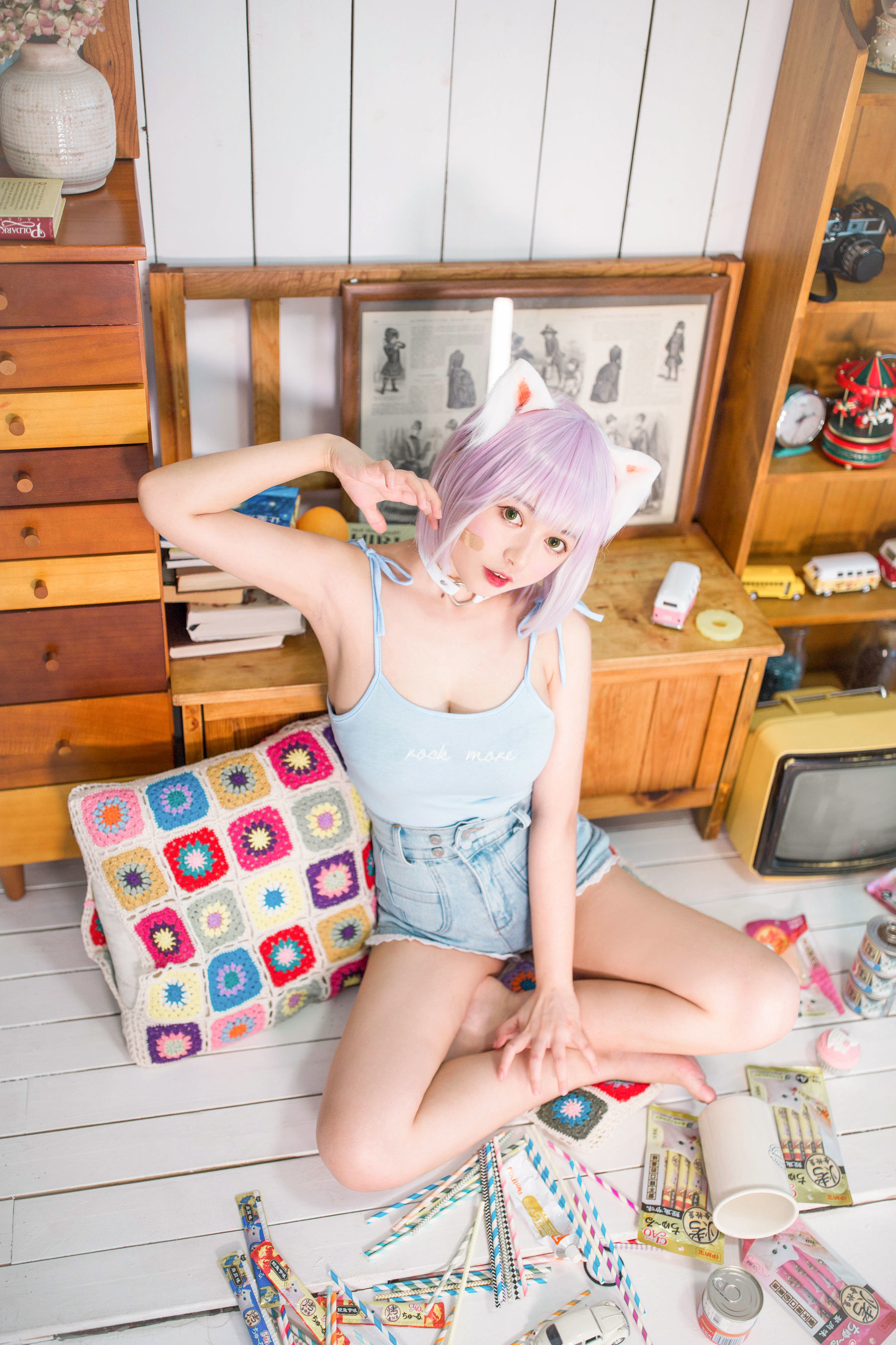 [网红COSER] 大眼萌妹黑猫猫OvO - 养猫小课堂第7张