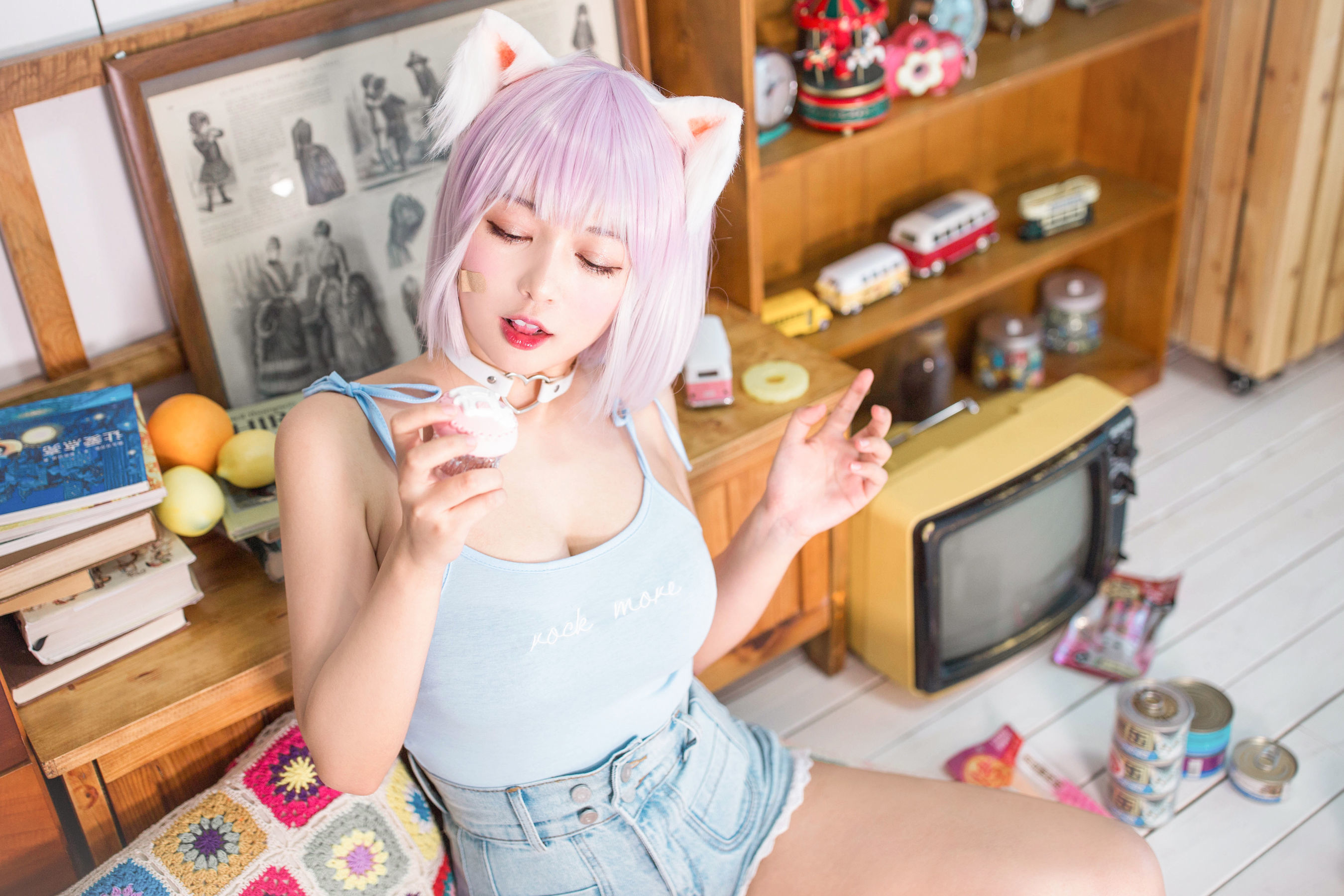 [网红COSER] 大眼萌妹黑猫猫OvO - 养猫小课堂第7张