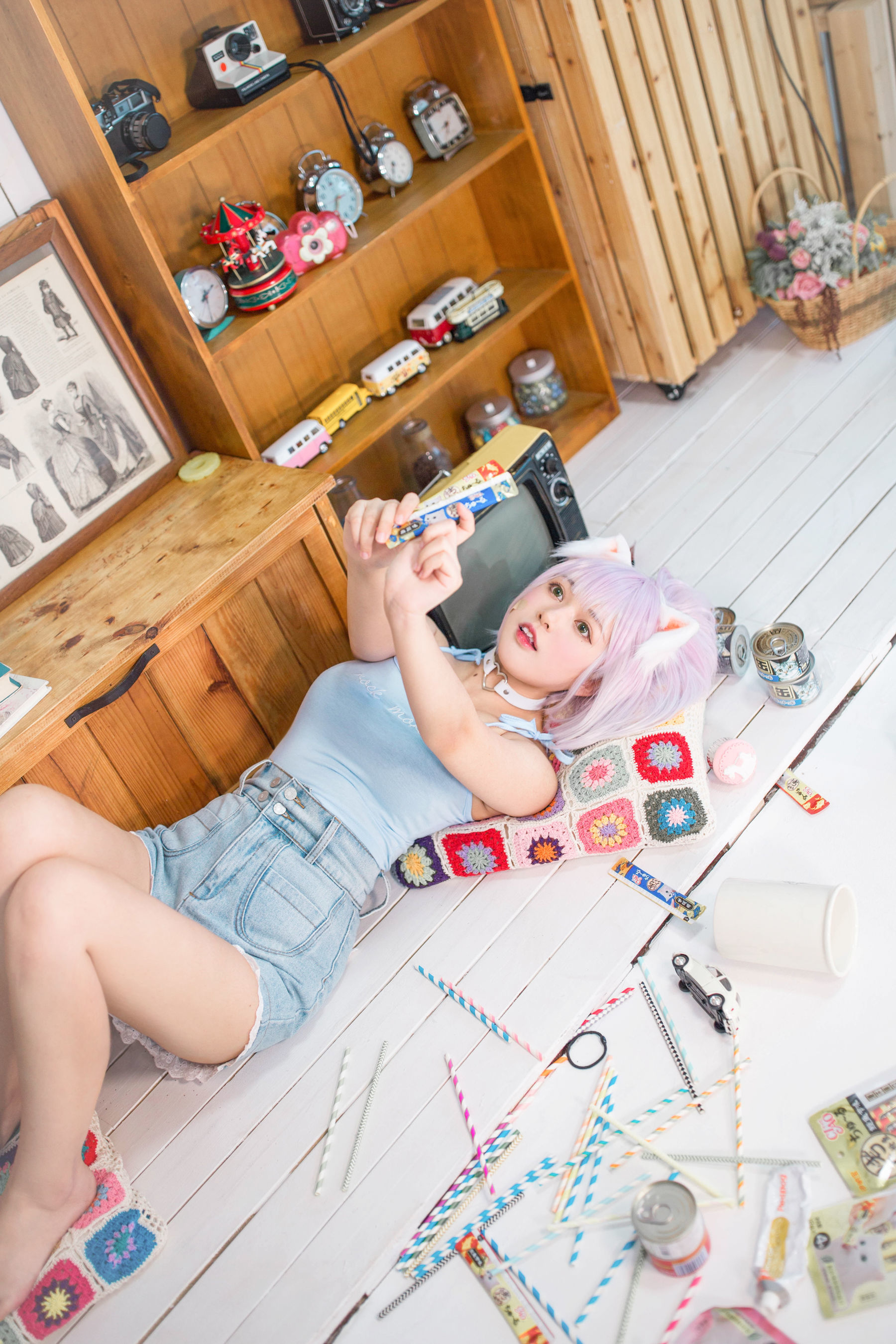 [网红COSER] 大眼萌妹黑猫猫OvO - 养猫小课堂第11张