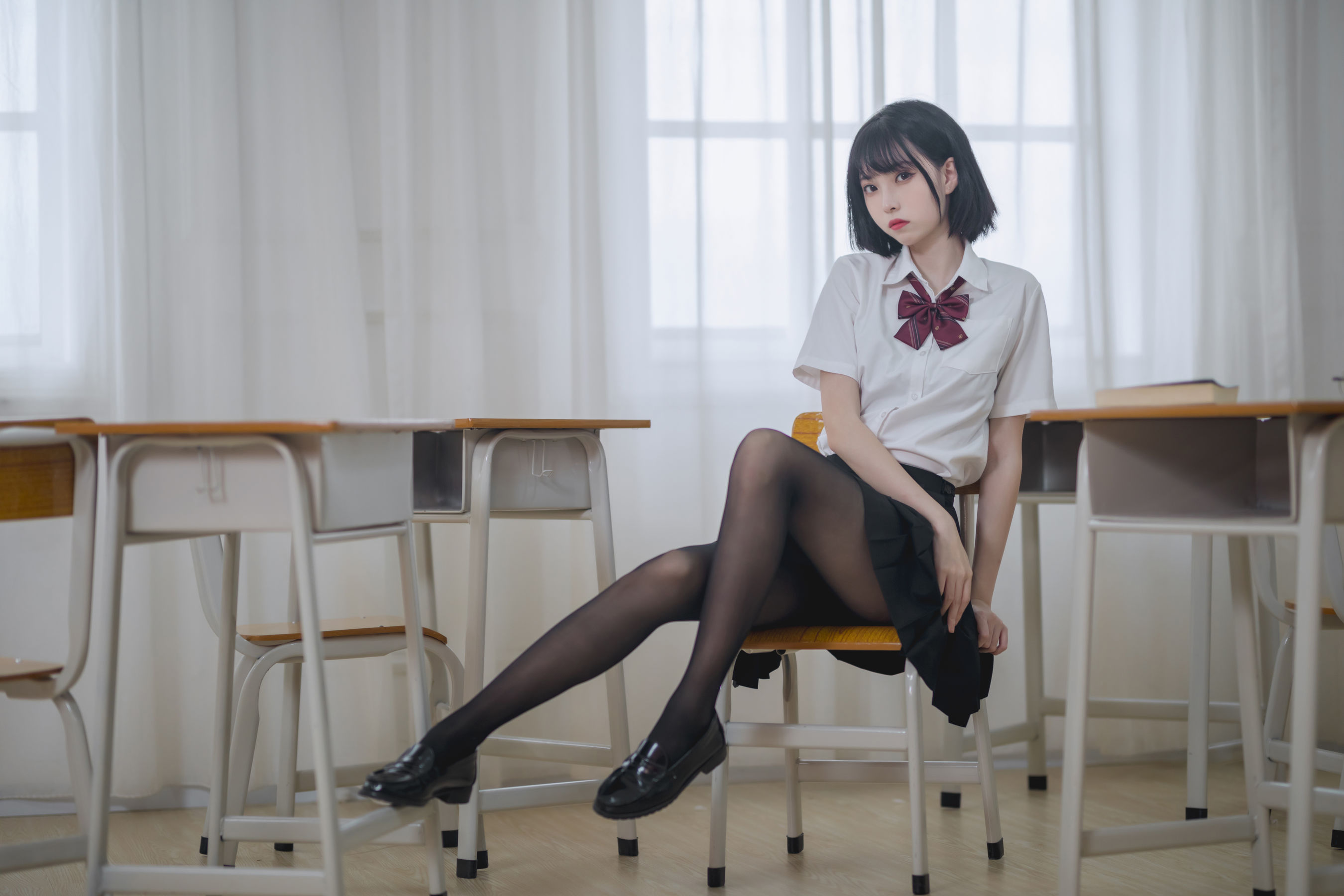 [福利COS] 许岚 - 教室jk黑丝第10张