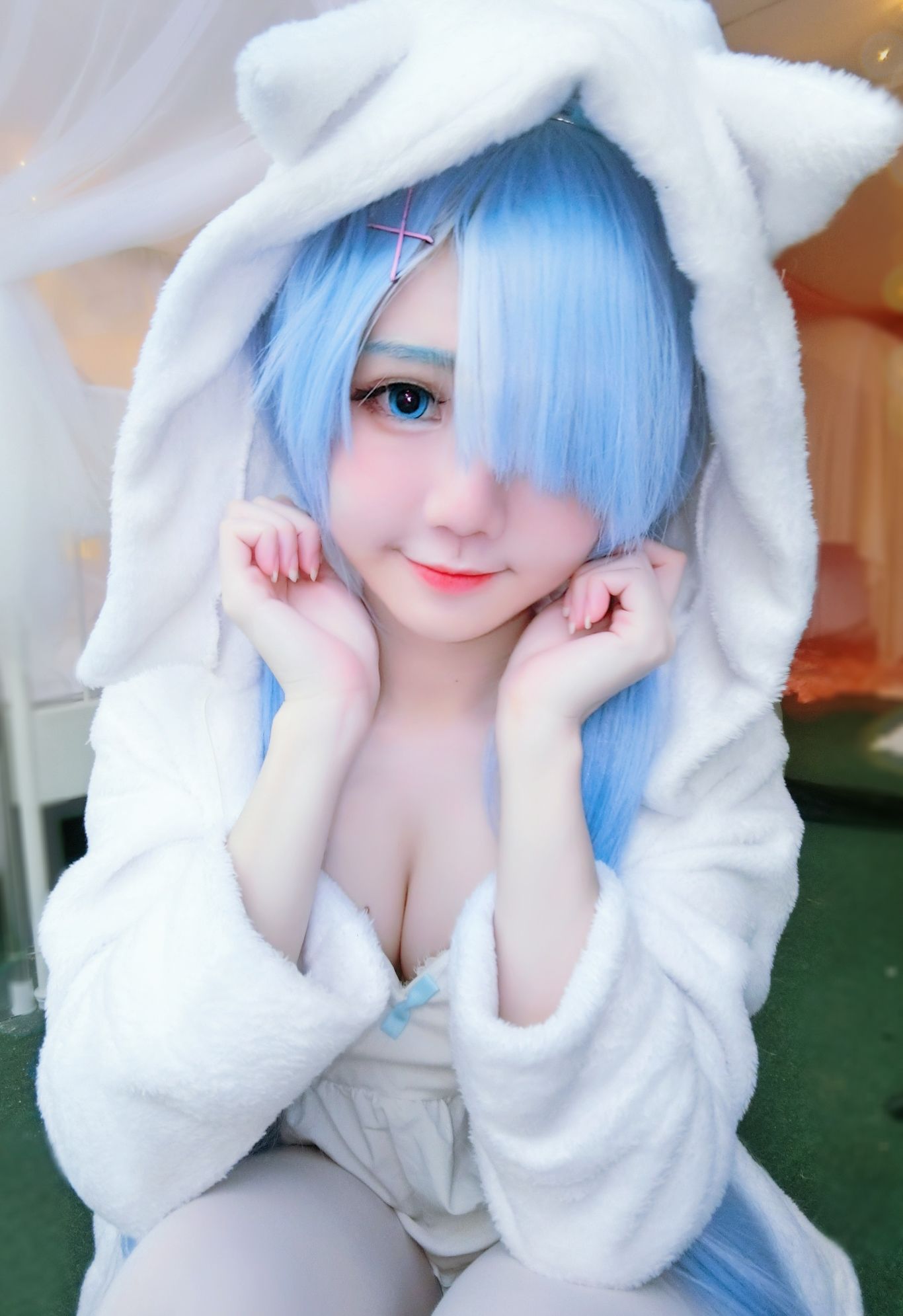 [网红COS] Sally Dorasnow - Rem White Kitty第13张