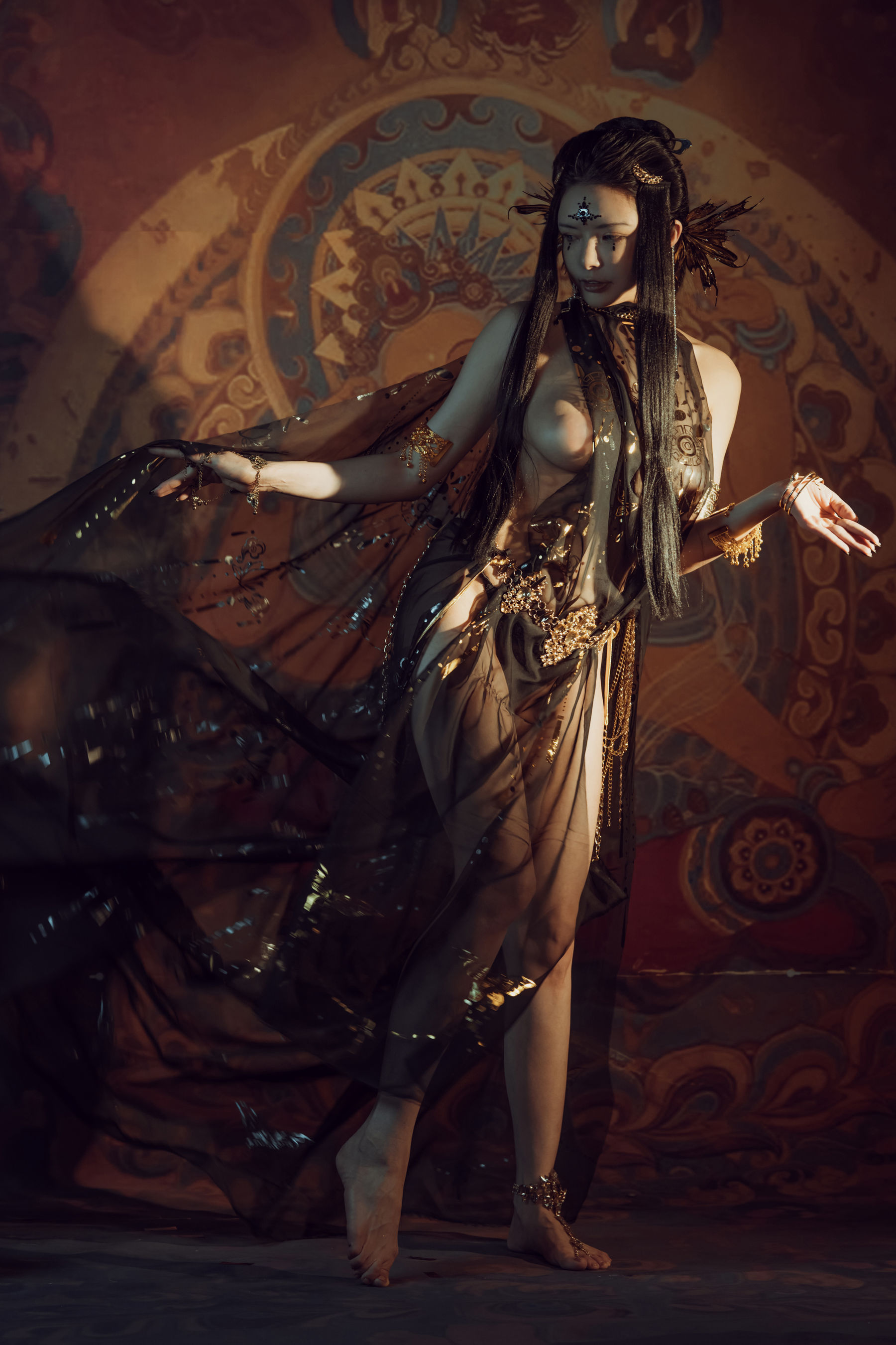 [网红COS] 秋和柯基(夏小秋秋秋) - 黑敦煌第4张