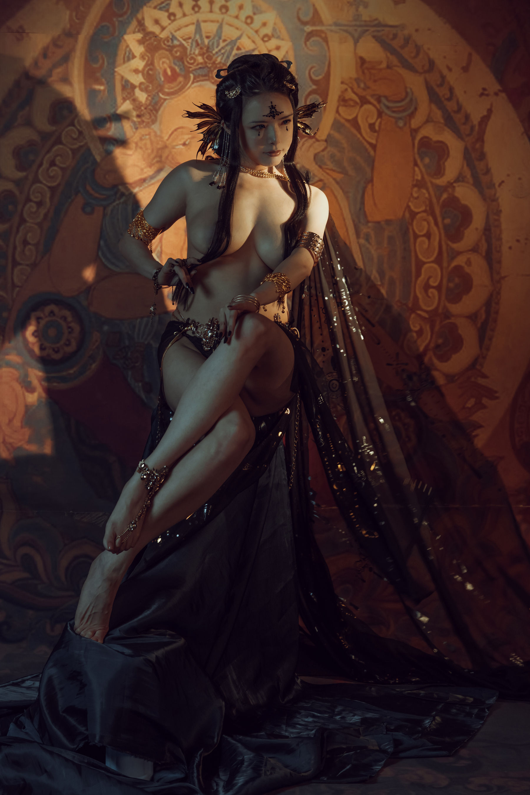 [网红COS] 秋和柯基(夏小秋秋秋) - 黑敦煌第11张