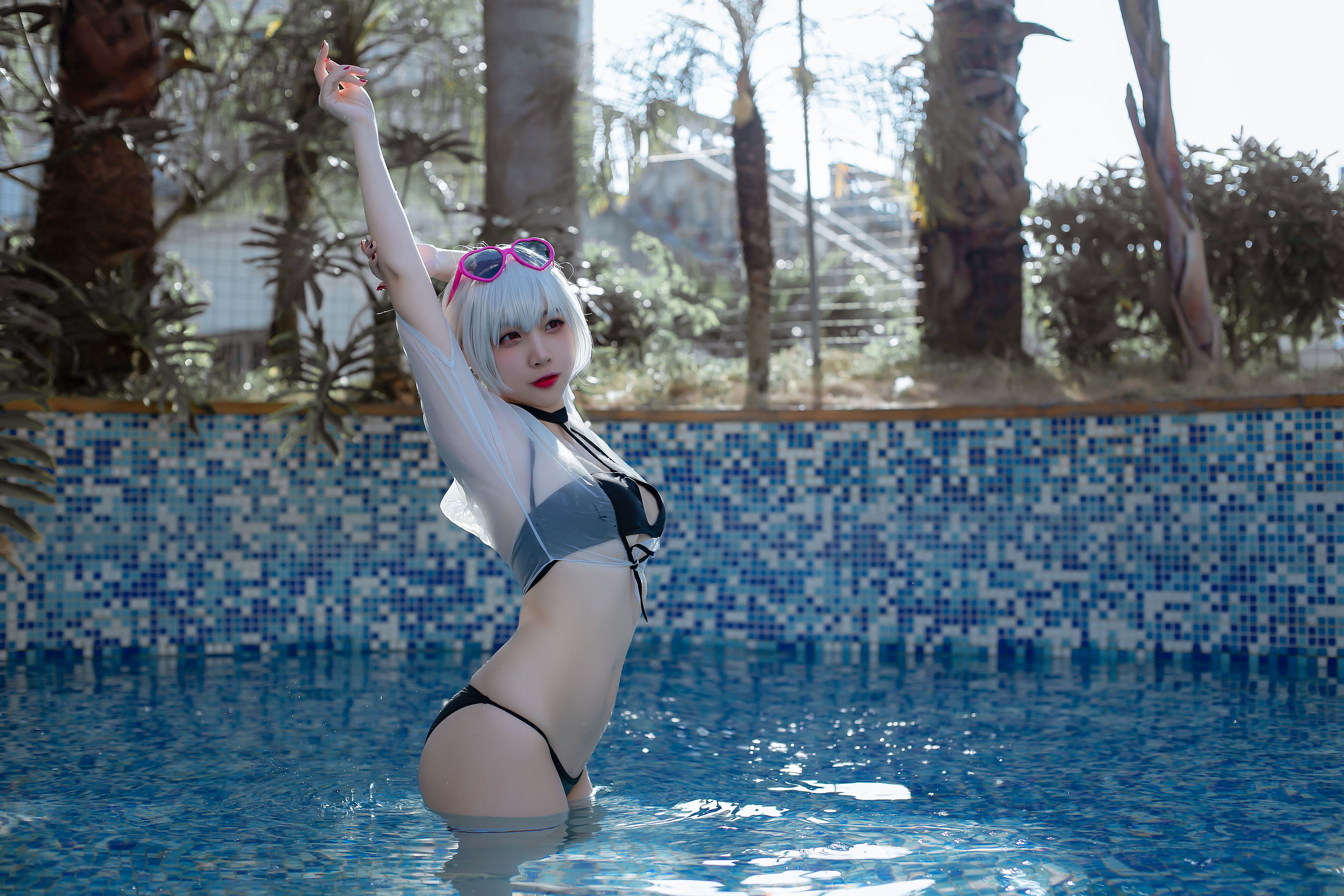 [福利COS] 人气Coser二佐Nisa - 碧蓝航线 天狼星泳装第3张