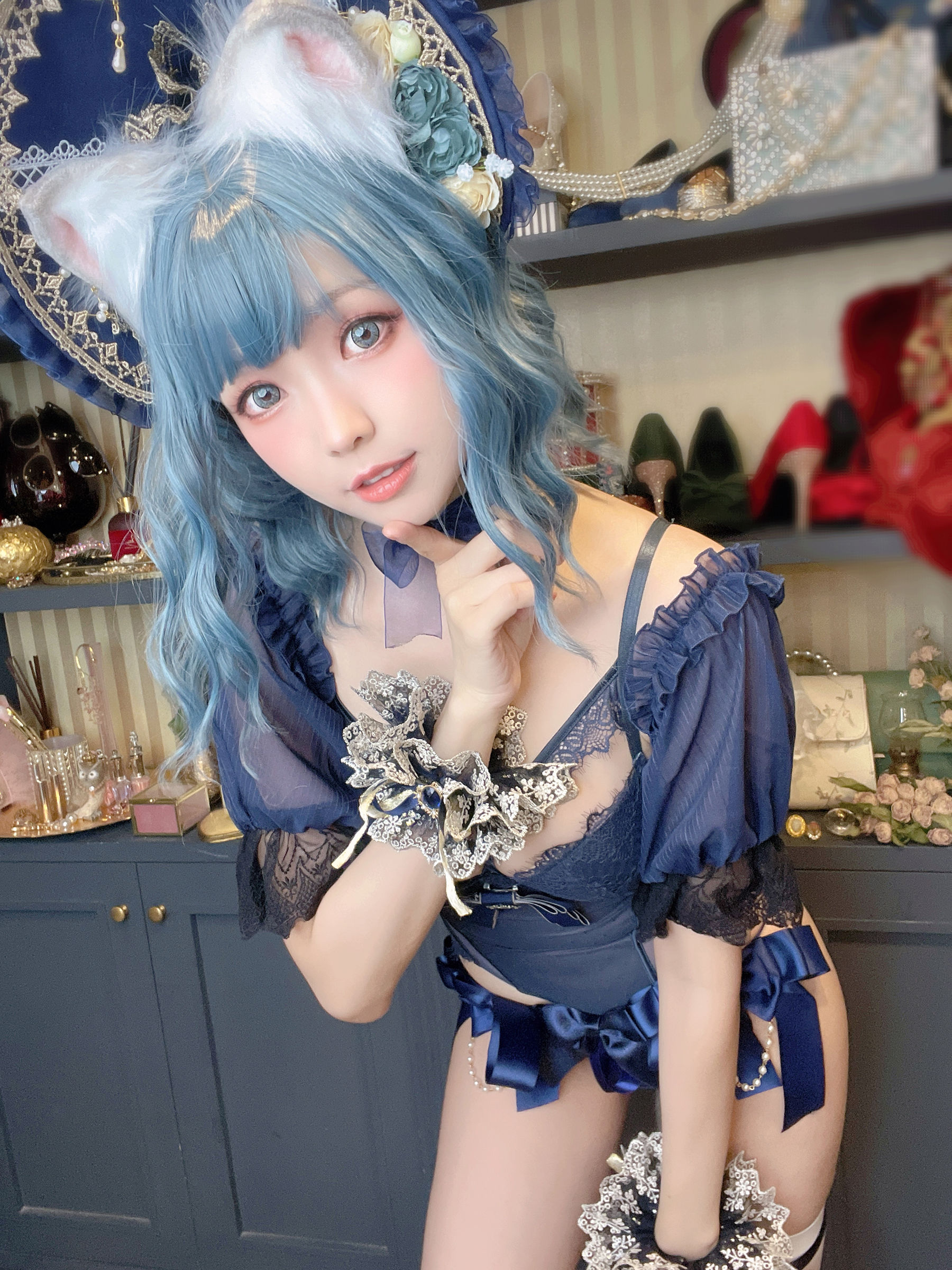 [福利COS] Ely_eee(ElyEE子) - Scottish Fold Cat Doll 摺耳貓少女人形第21张