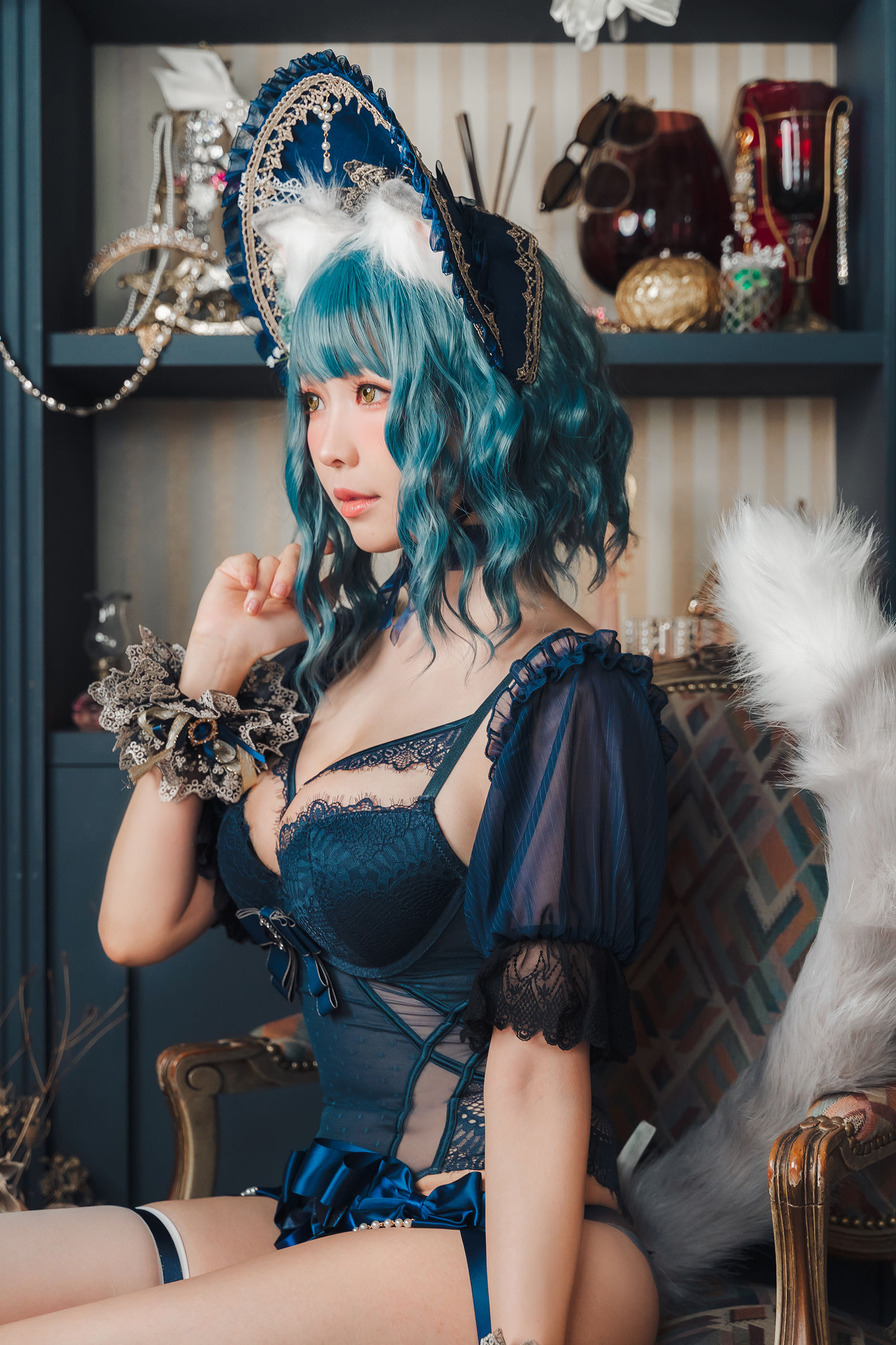 [福利COS] Ely_eee(ElyEE子) - Scottish Fold Cat Doll 摺耳貓少女人形第6张