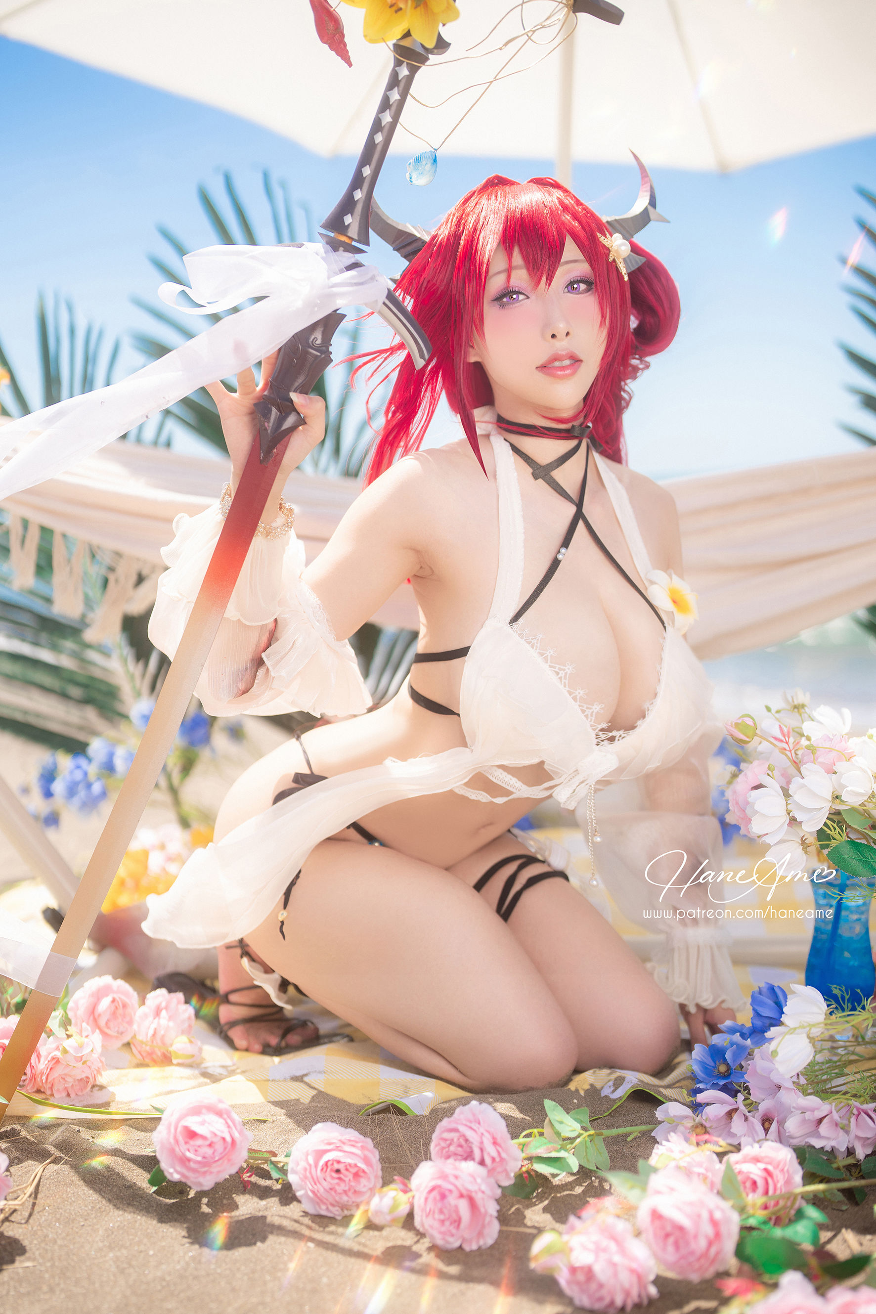 [福利COS] Hane Ame 雨波写真 - Arknights Surtr 泳裝第10张