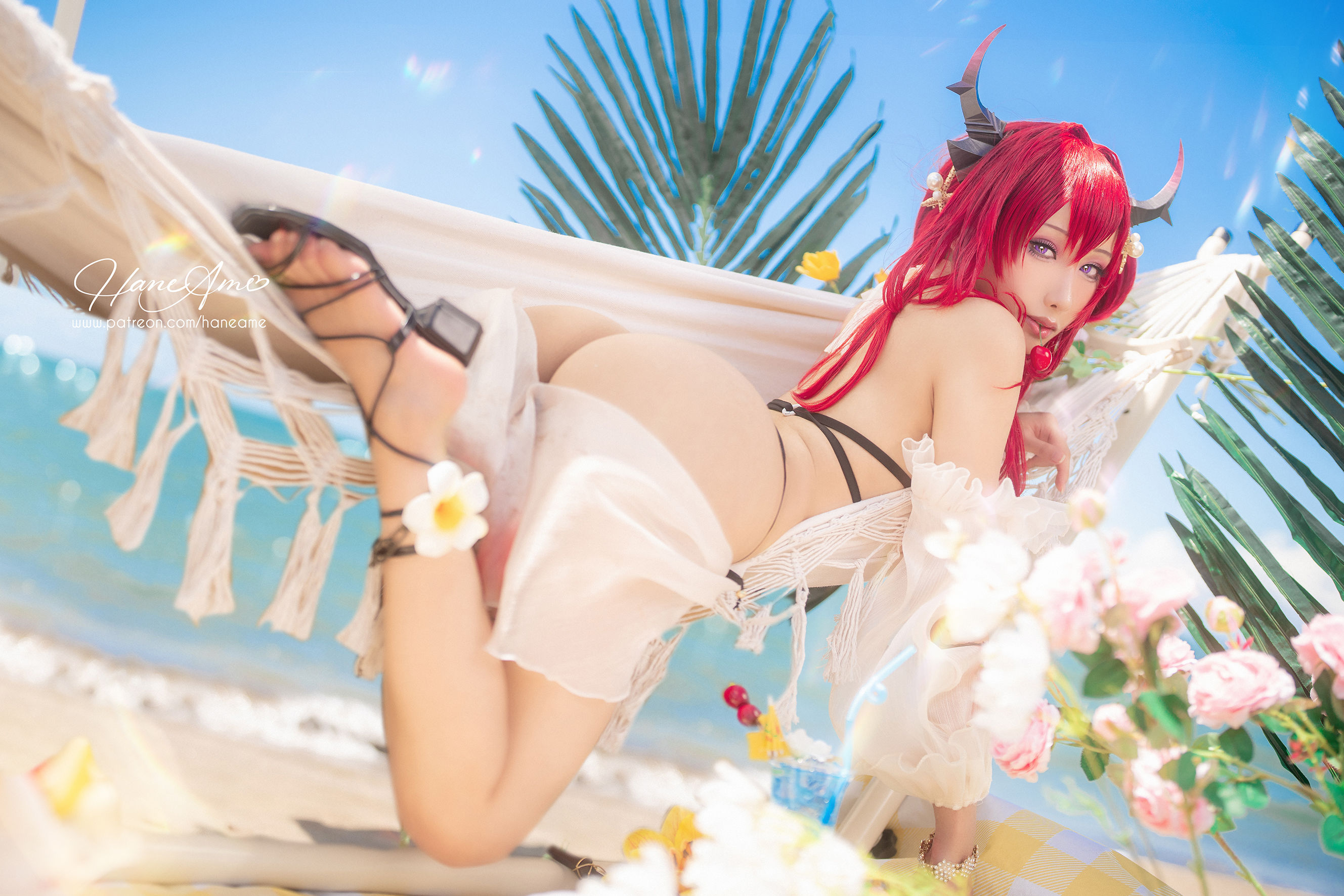 [福利COS] Hane Ame 雨波写真 - Arknights Surtr 泳裝第9张