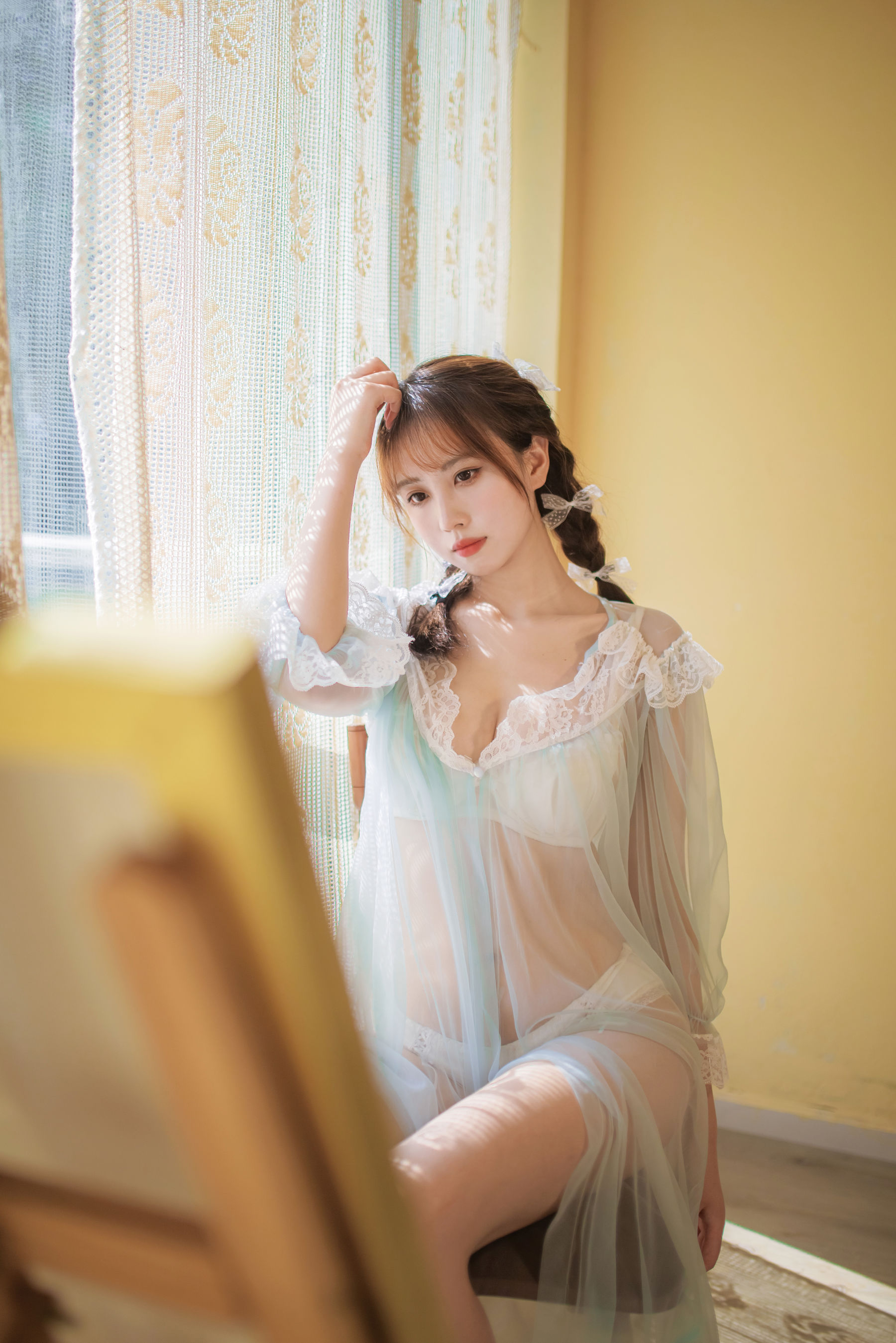 [福利COS] 次元少女念雪ww - 蓝纱衣第6张