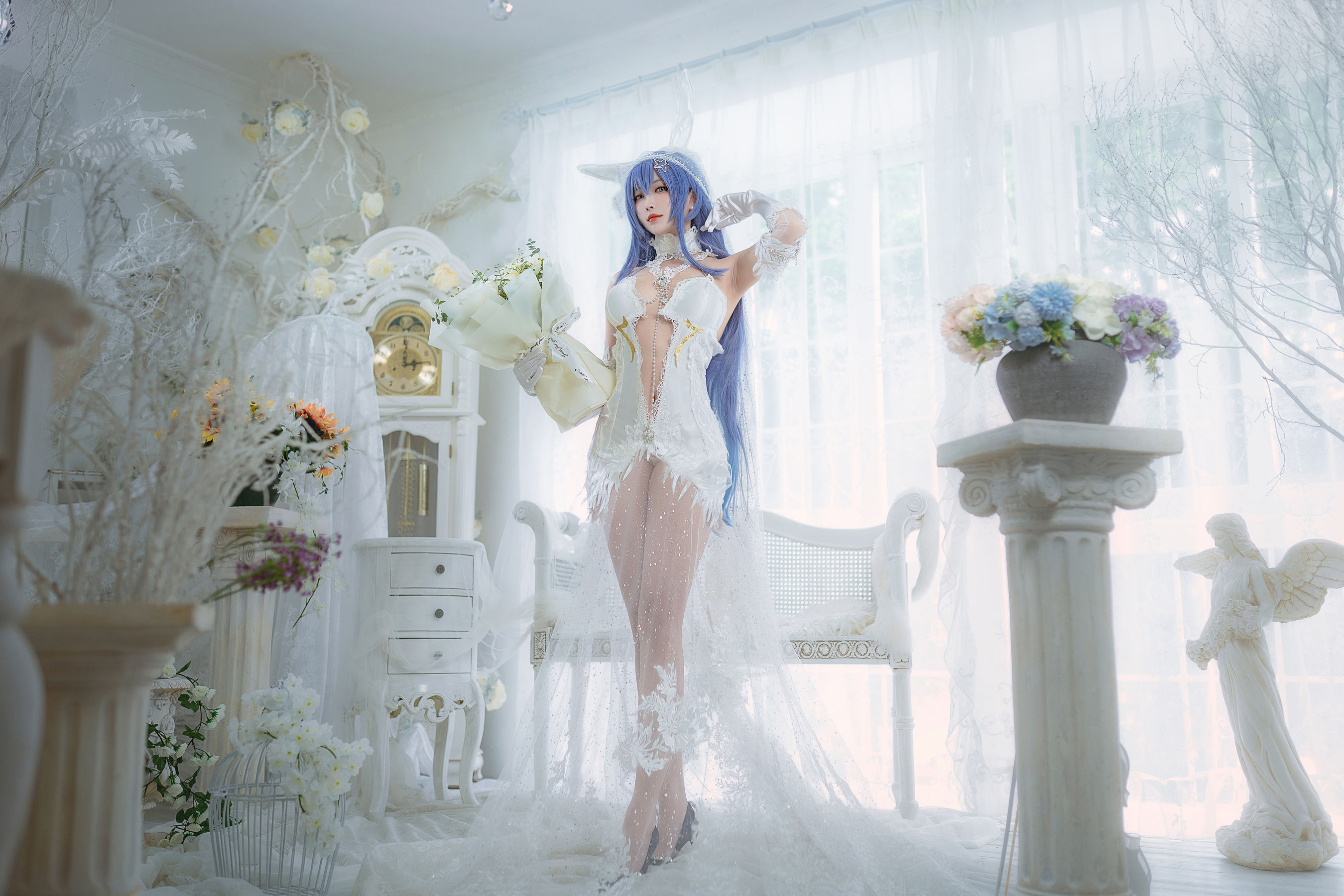 [福利COS] 宫本桜 - 花园花嫁第2张