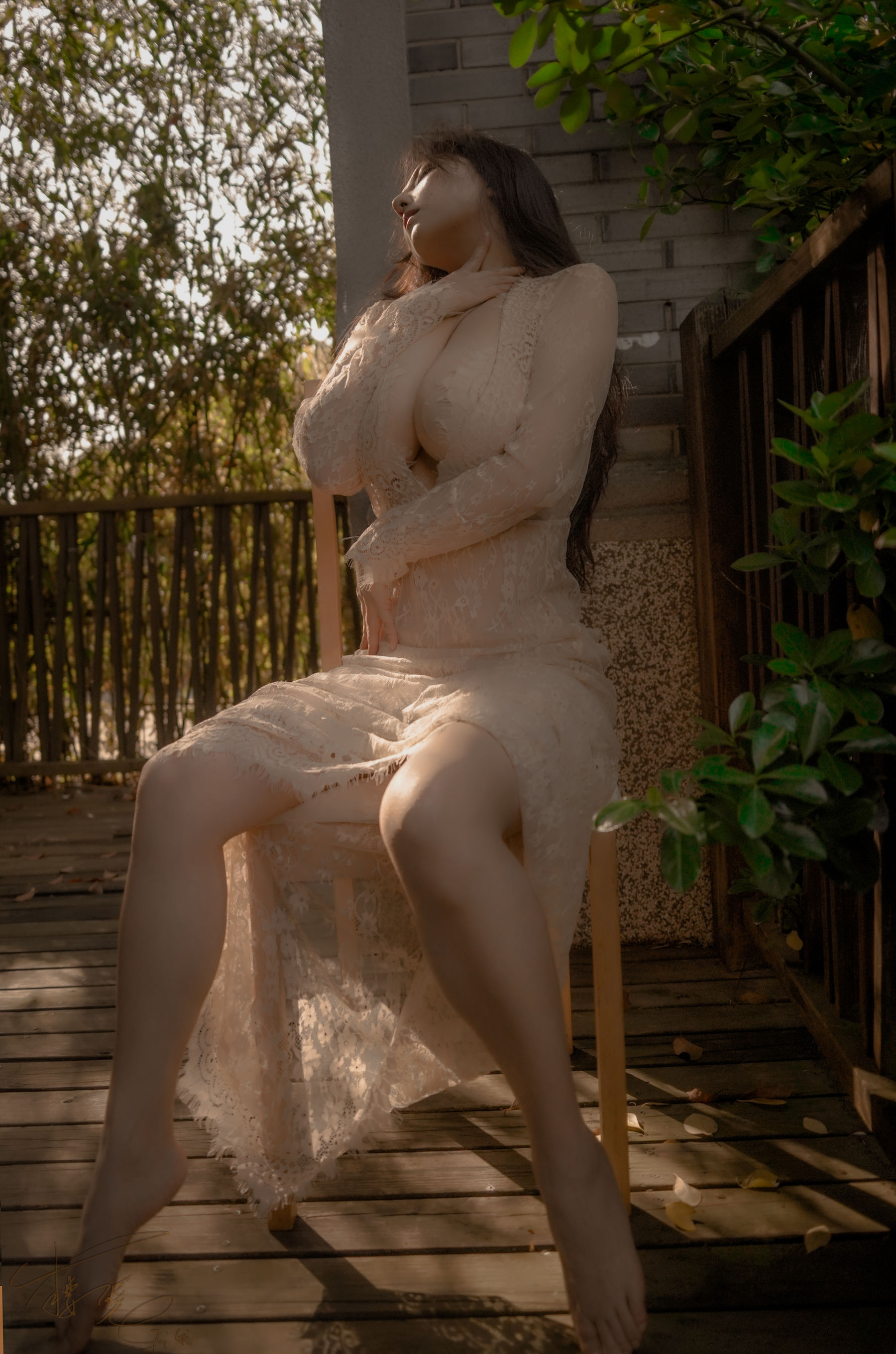 [福利COS] 网络红人樱晚gigi - 听日落时第2张