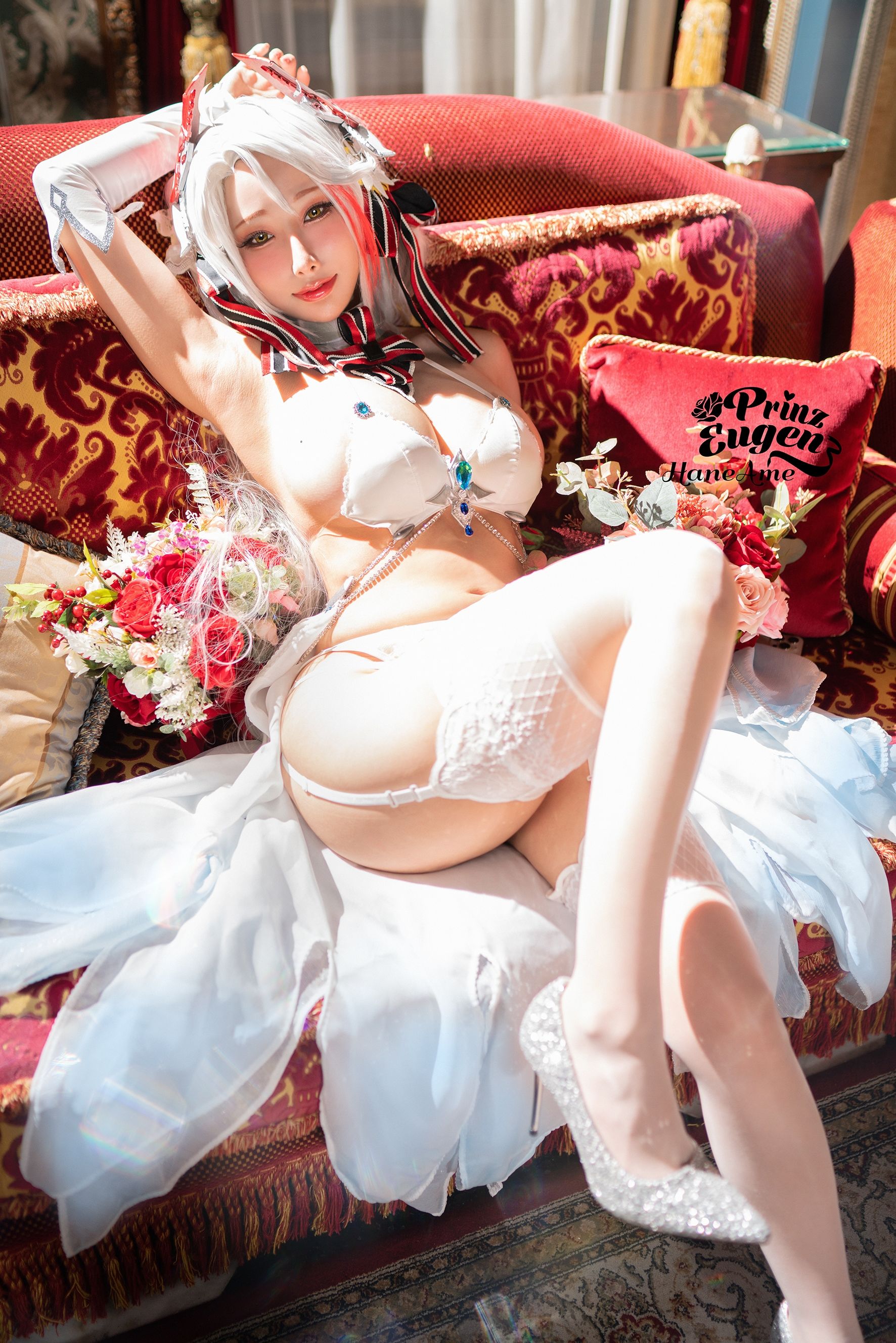 [福利COS] Hane Ame 雨波写真 - 欧根亲王 婚纱第4张