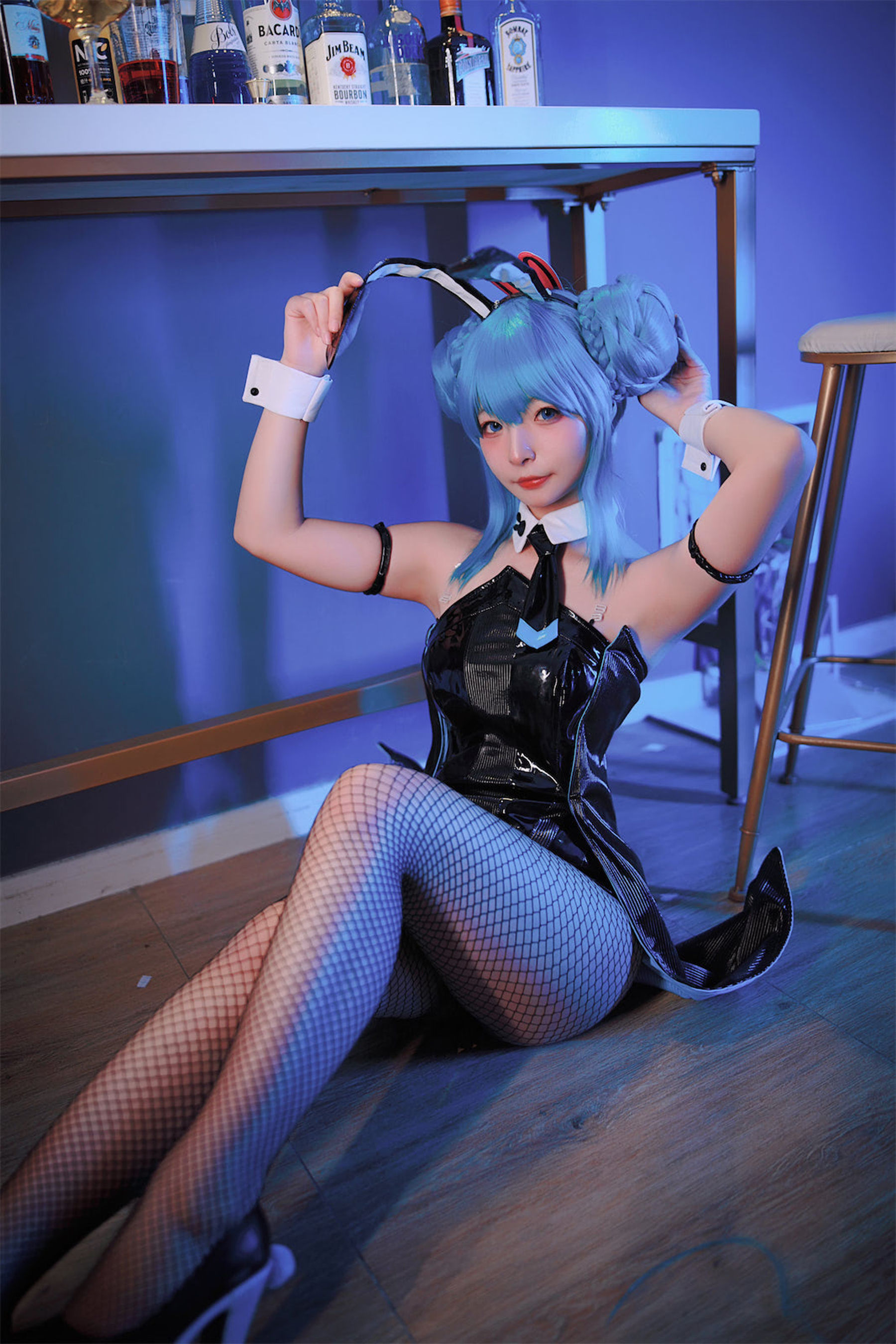[福利COS] yuuhui玉汇 - 初音黑兔第4张