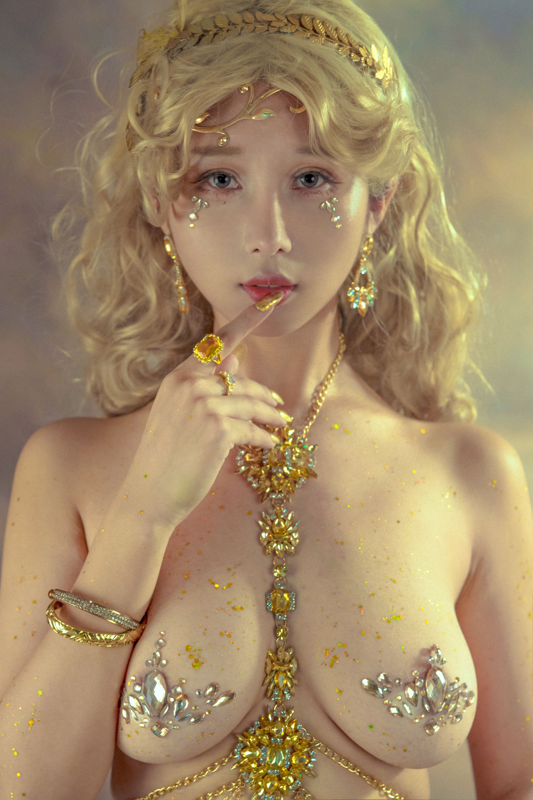 [福利COS] 云溪溪 - 奶桃桃 Tourmaline Citrine 黄水晶第13张