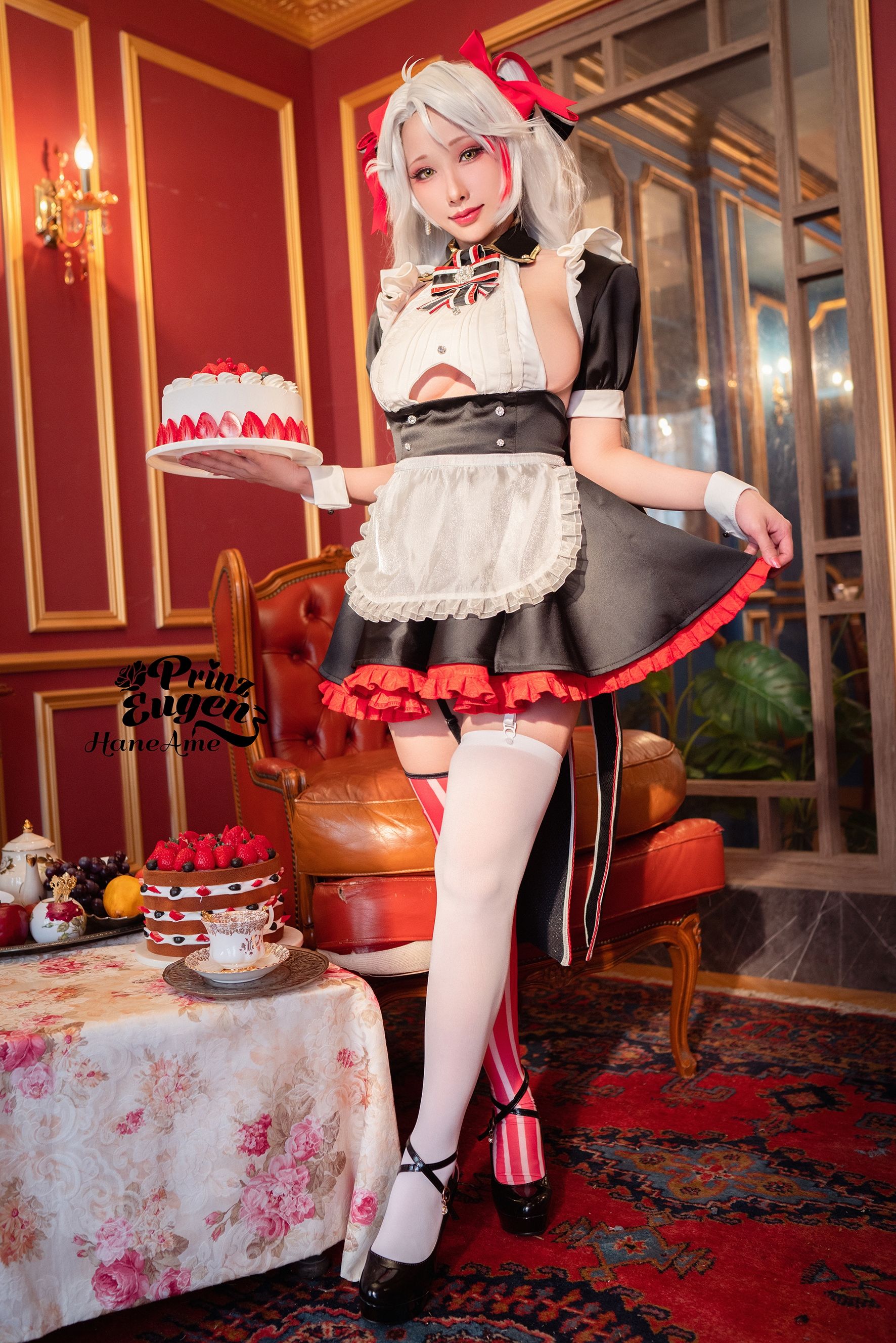 [福利COS] Hane Ame 雨波写真 - 欧根亲王 女仆第5张