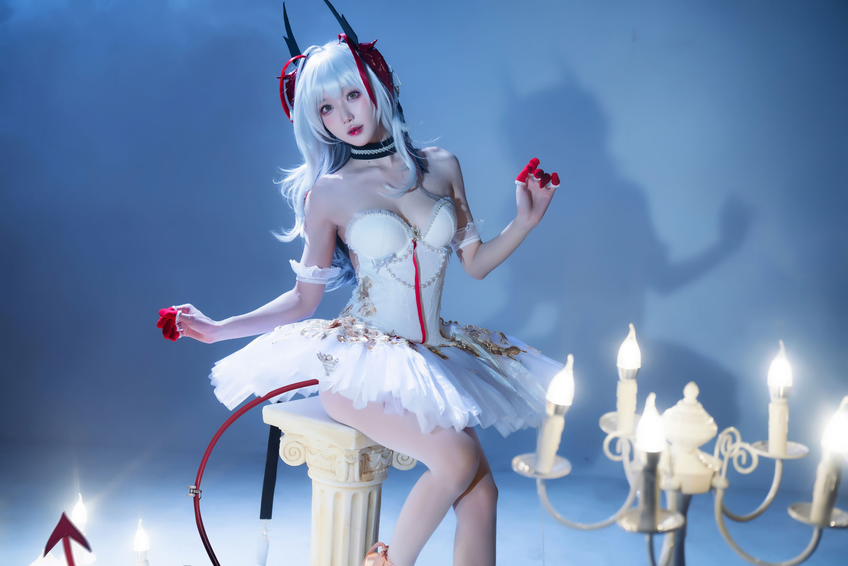 [福利COS] 动漫博主阿包也是兔娘 - 明日方舟 芭蕾第6张