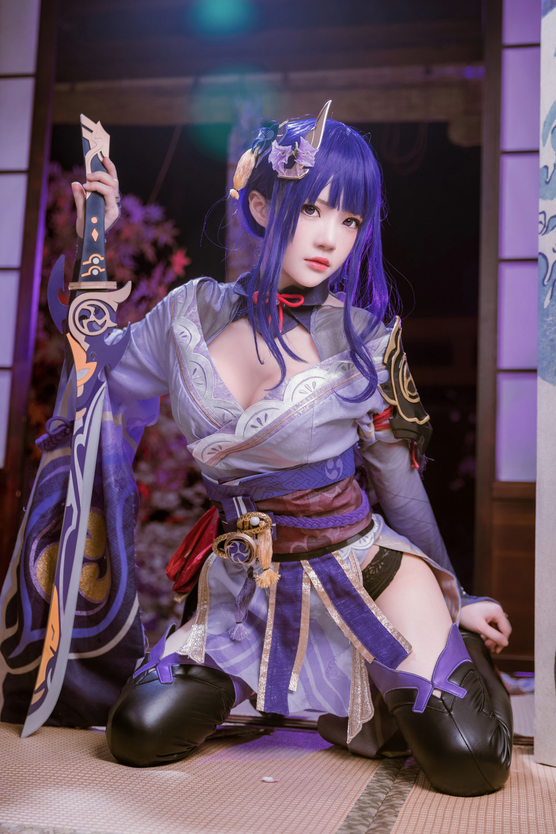 [福利COS] 桜桃喵 - 雷电将军第6张