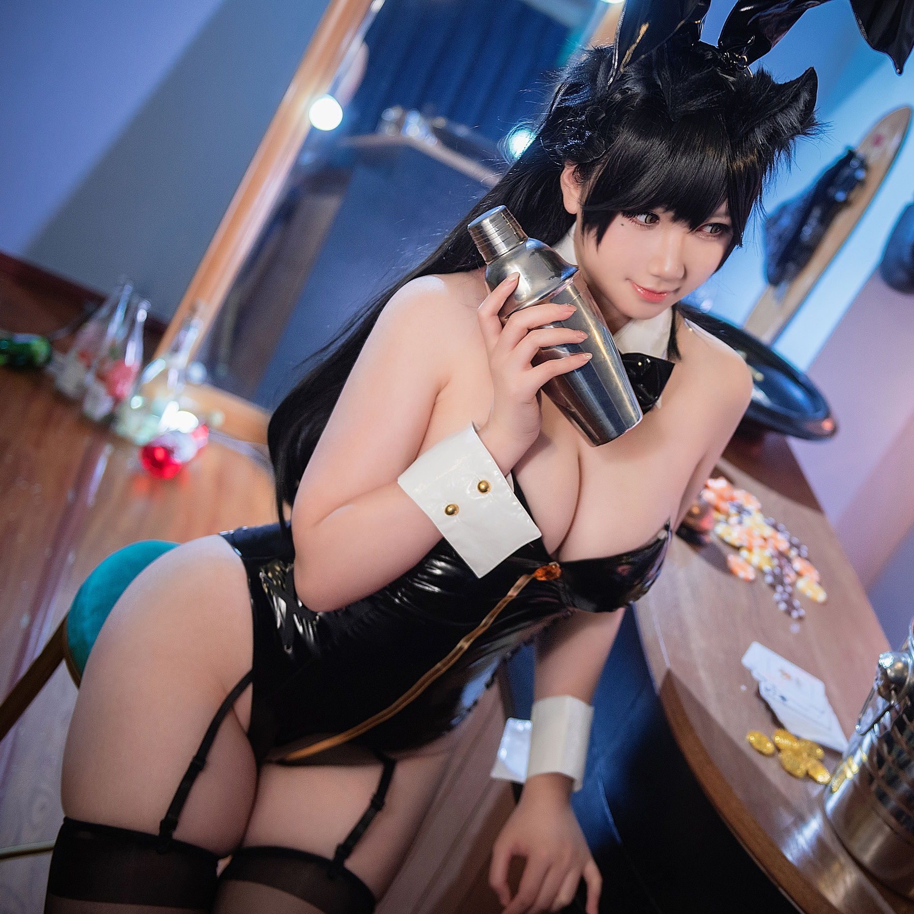 [福利COS] 微肉感萌妹是本末末 - 爱宕兔女郎第5张