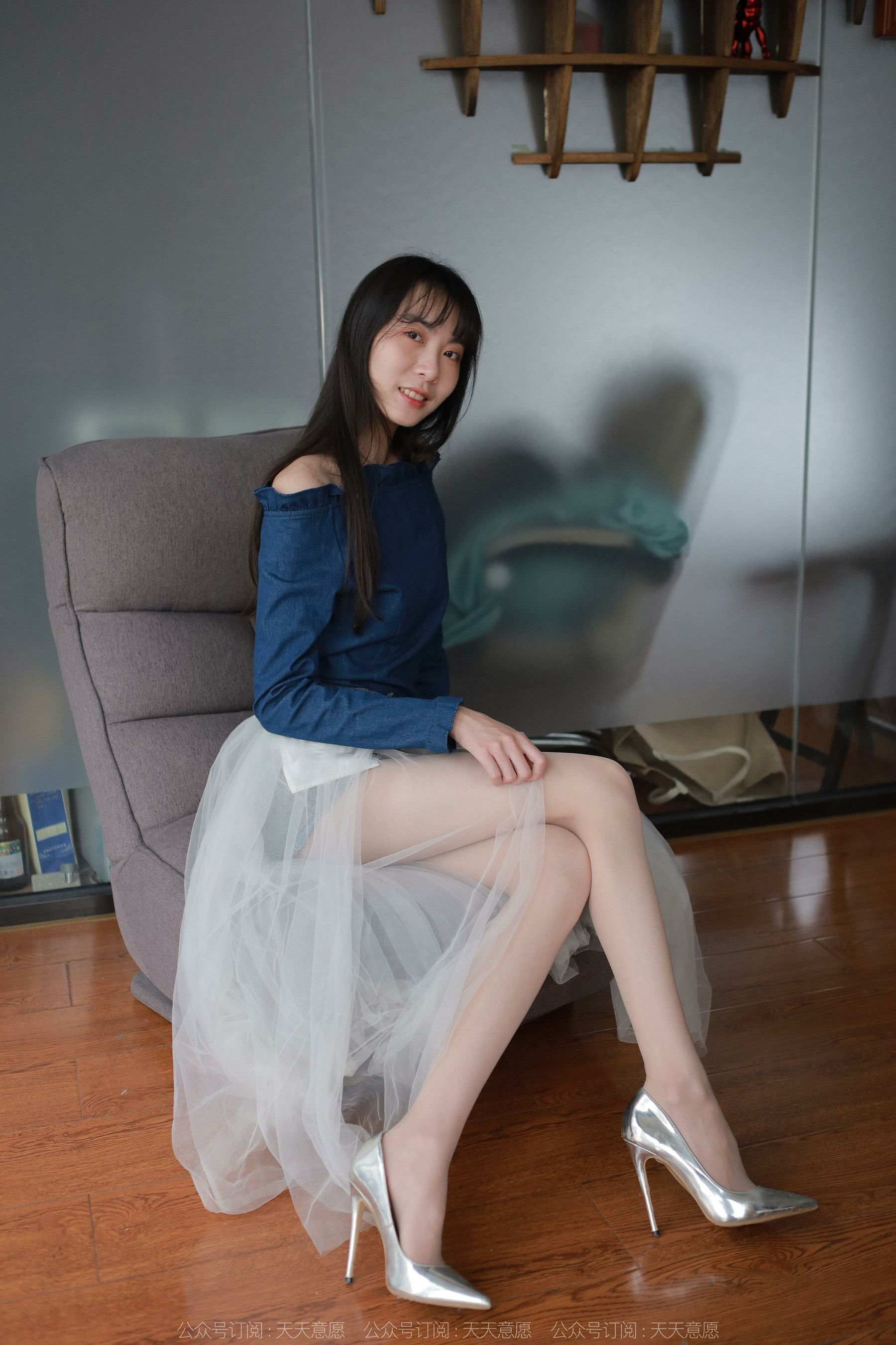 [异思趣向IESS] 模特：团团《长腿白纱》第1张