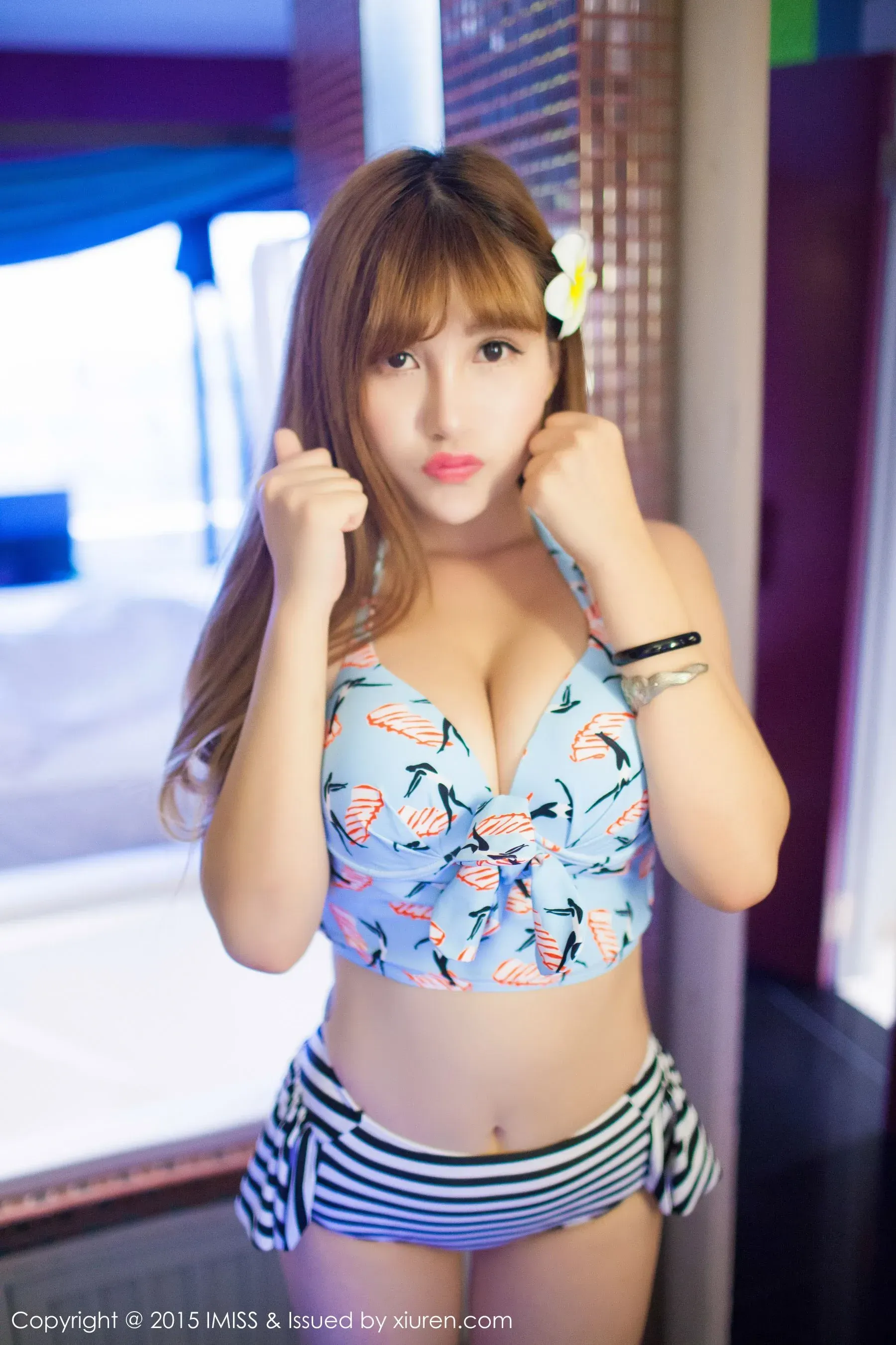 LalaBaby啦啦《普吉岛旅拍》清新泳装小诱惑 爱蜜社IMiss Vol.051第10张