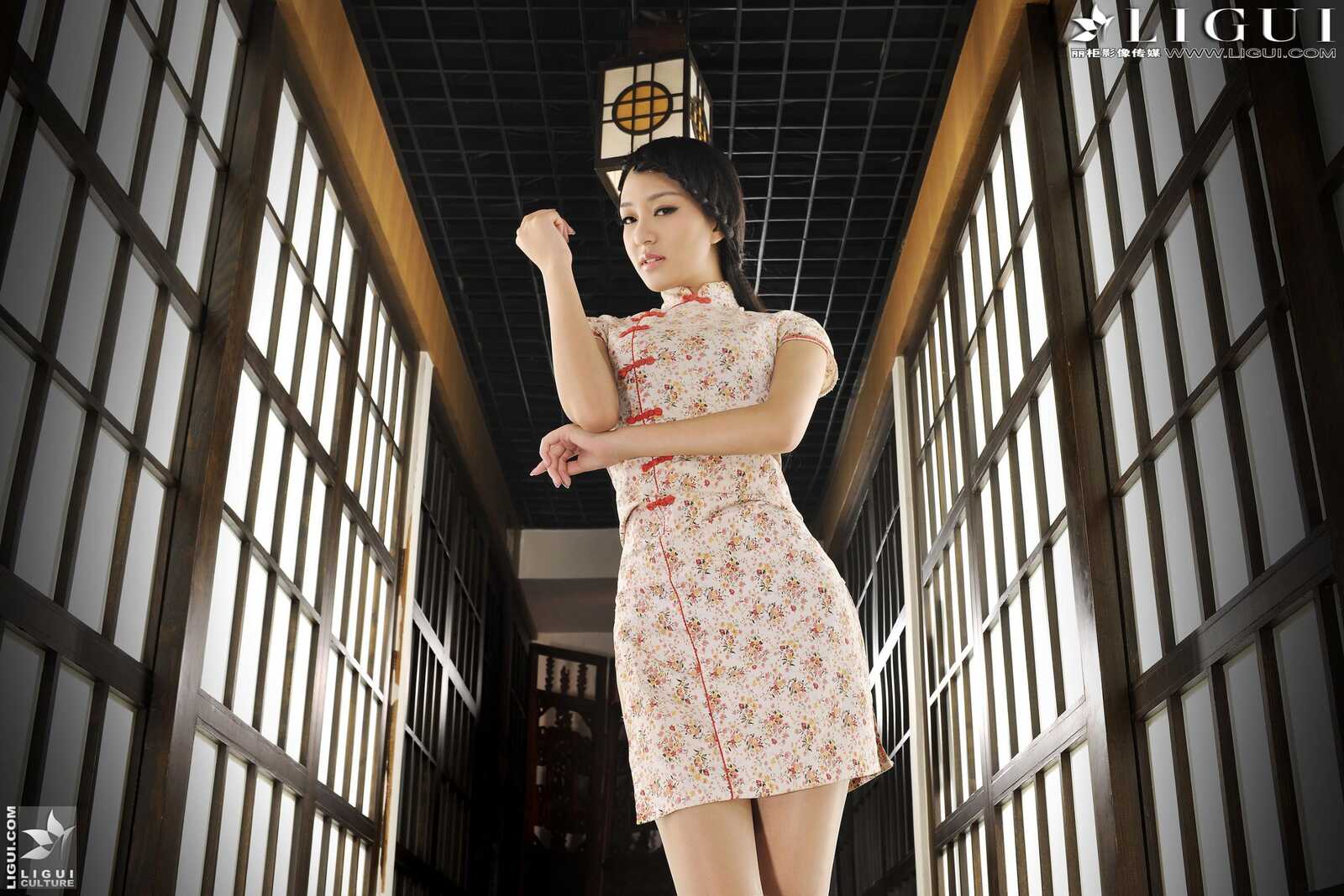 [丽柜贵足LiGui] Model Amily《民国旗袍丝足》上下全第1张