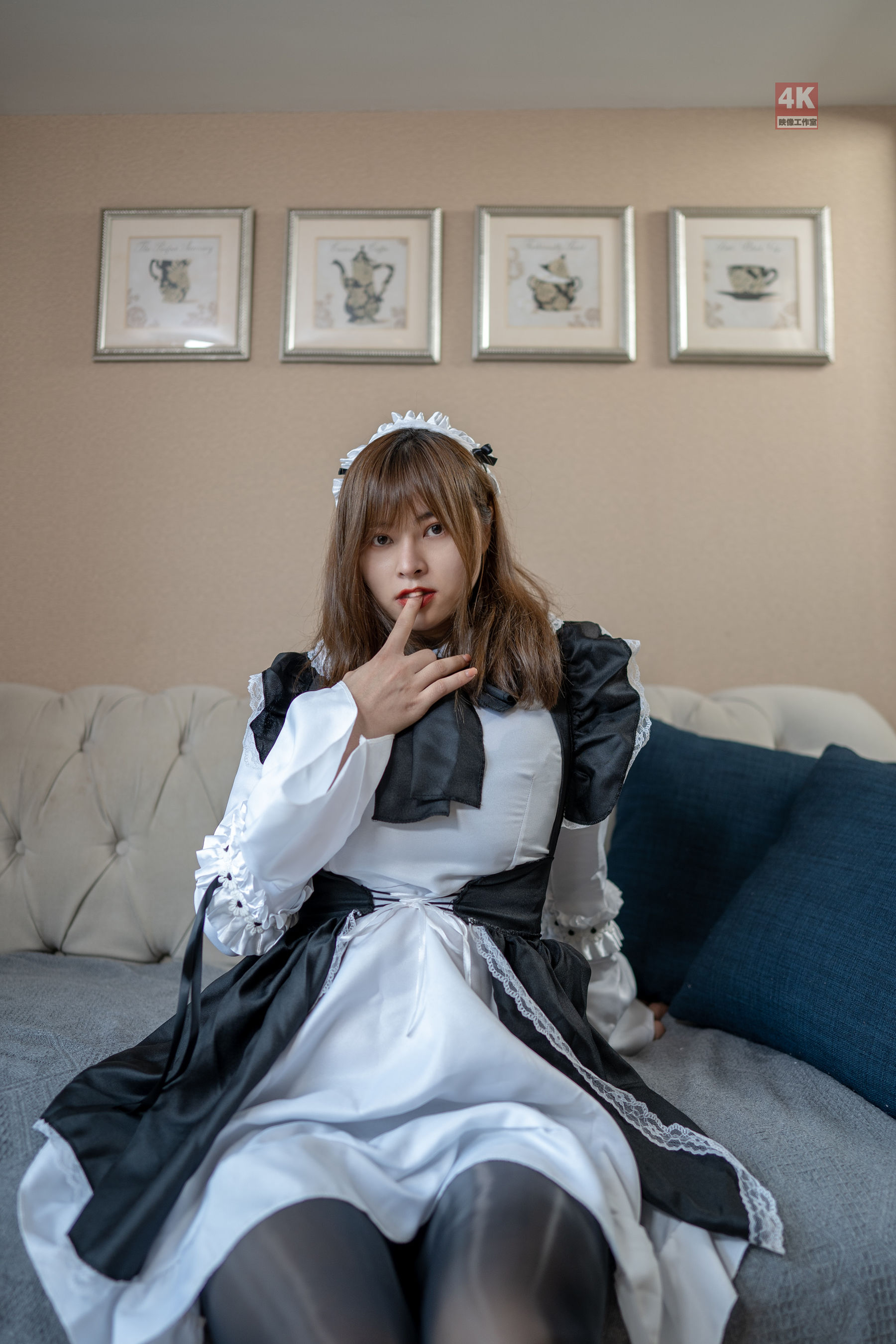 [丽柜Ligui] 网络丽人 Model 奈沐子 《女仆裙装》第3张