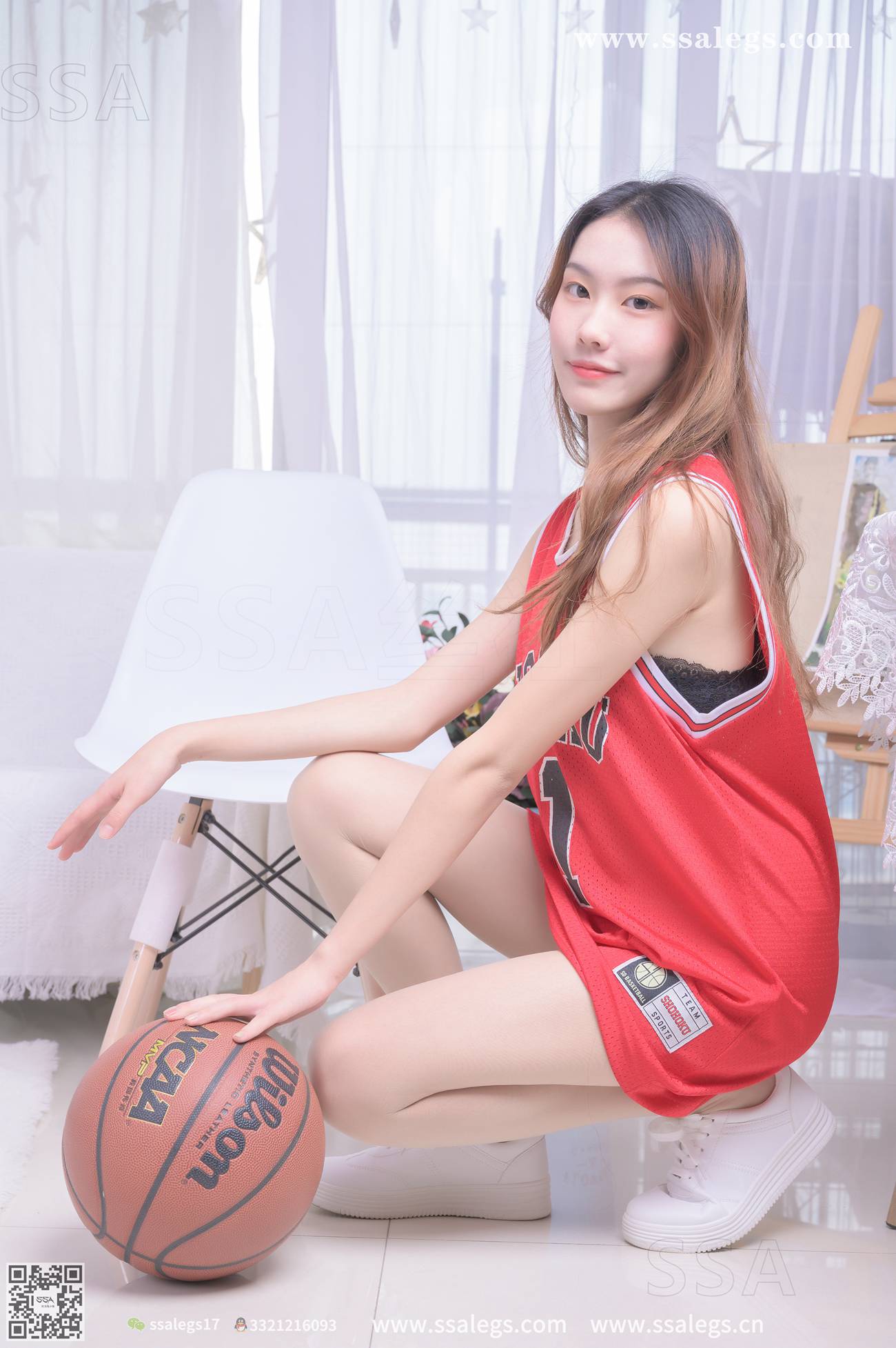 [SSA丝社]超清写真 NO.324 素素小解解放假在家陪你玩篮球(上)[128P]第14张