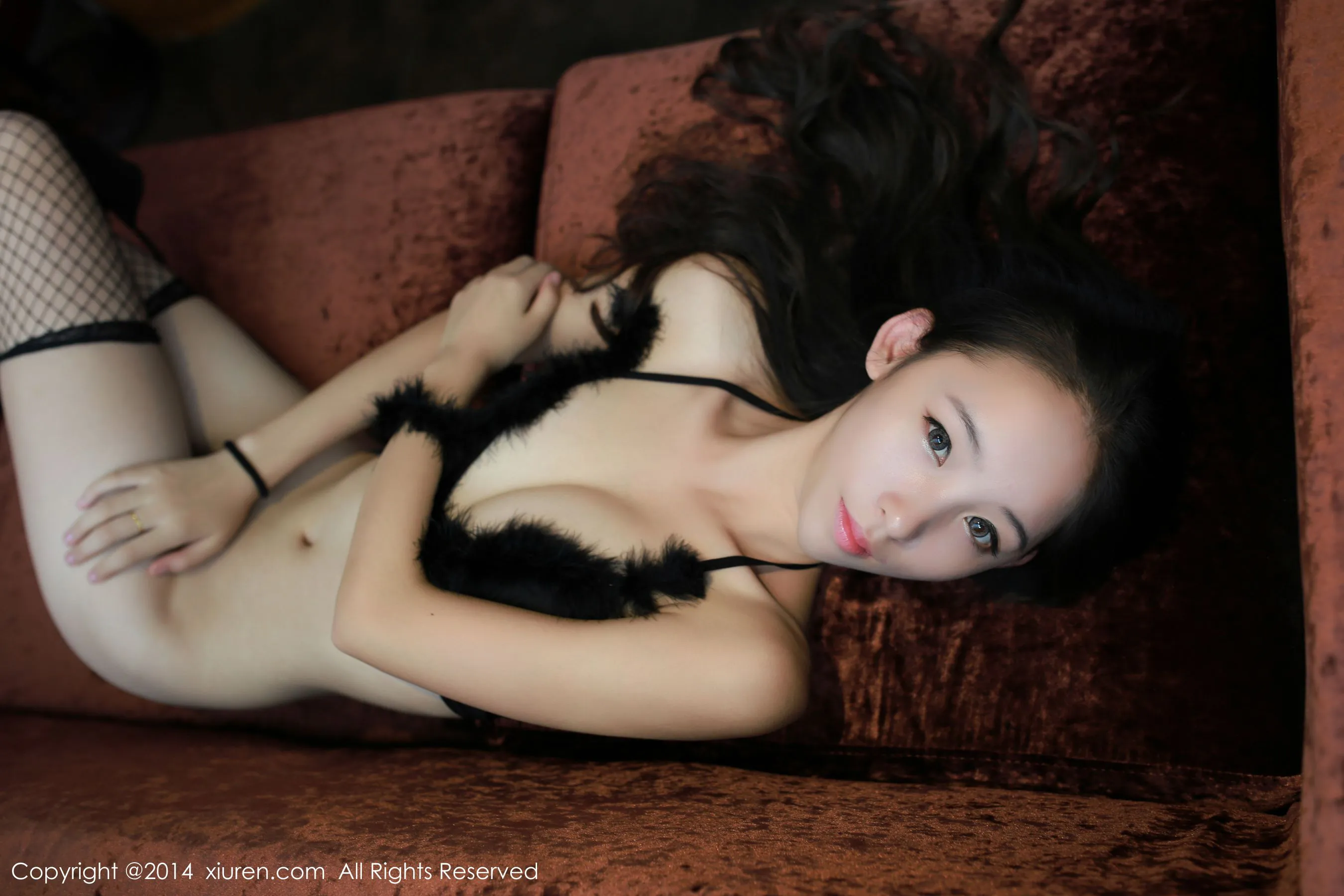 梓萱Crystal《制服少女+猫耳系列》 秀人网 No.219第13张