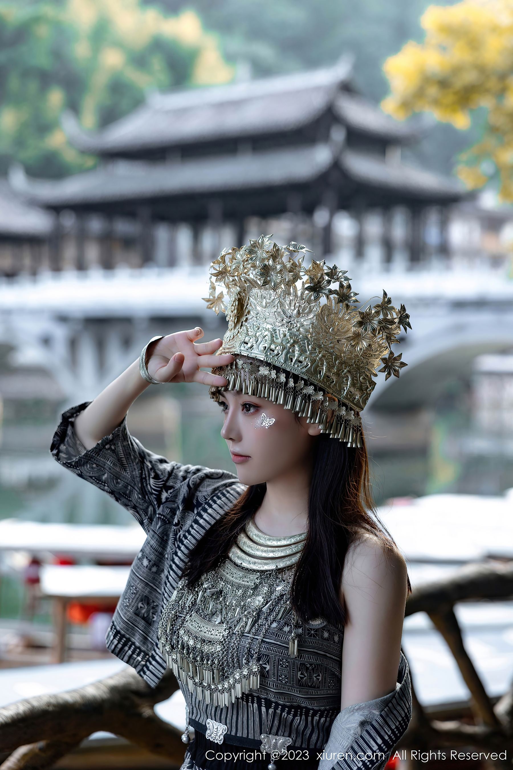 XiuRen 秀人 No.7448 豆瓣酱 苗族服饰第26张