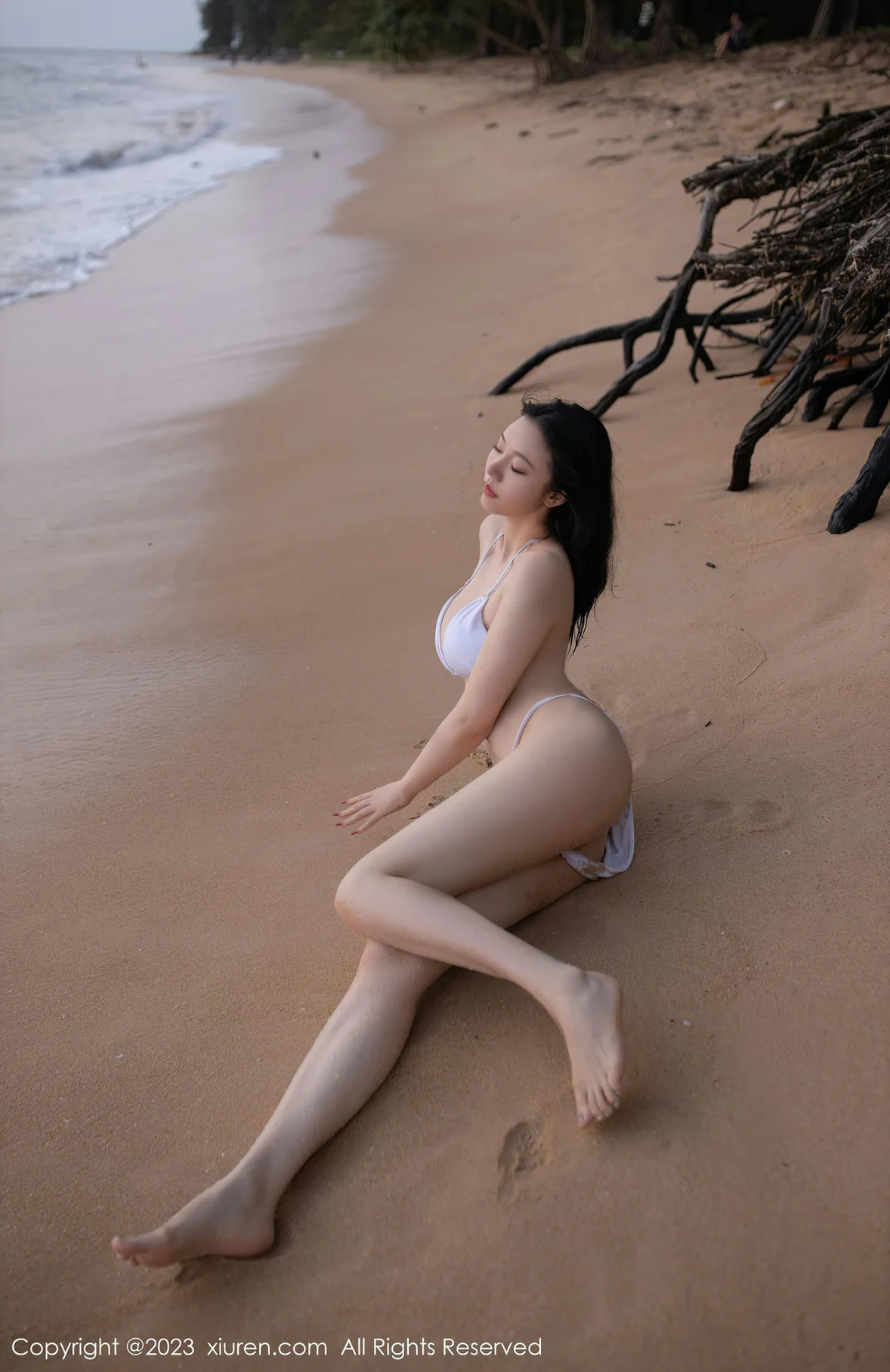  XiuRen 秀人 No.7096 安然anran 白色比基尼泰国旅拍 [80P]第14张