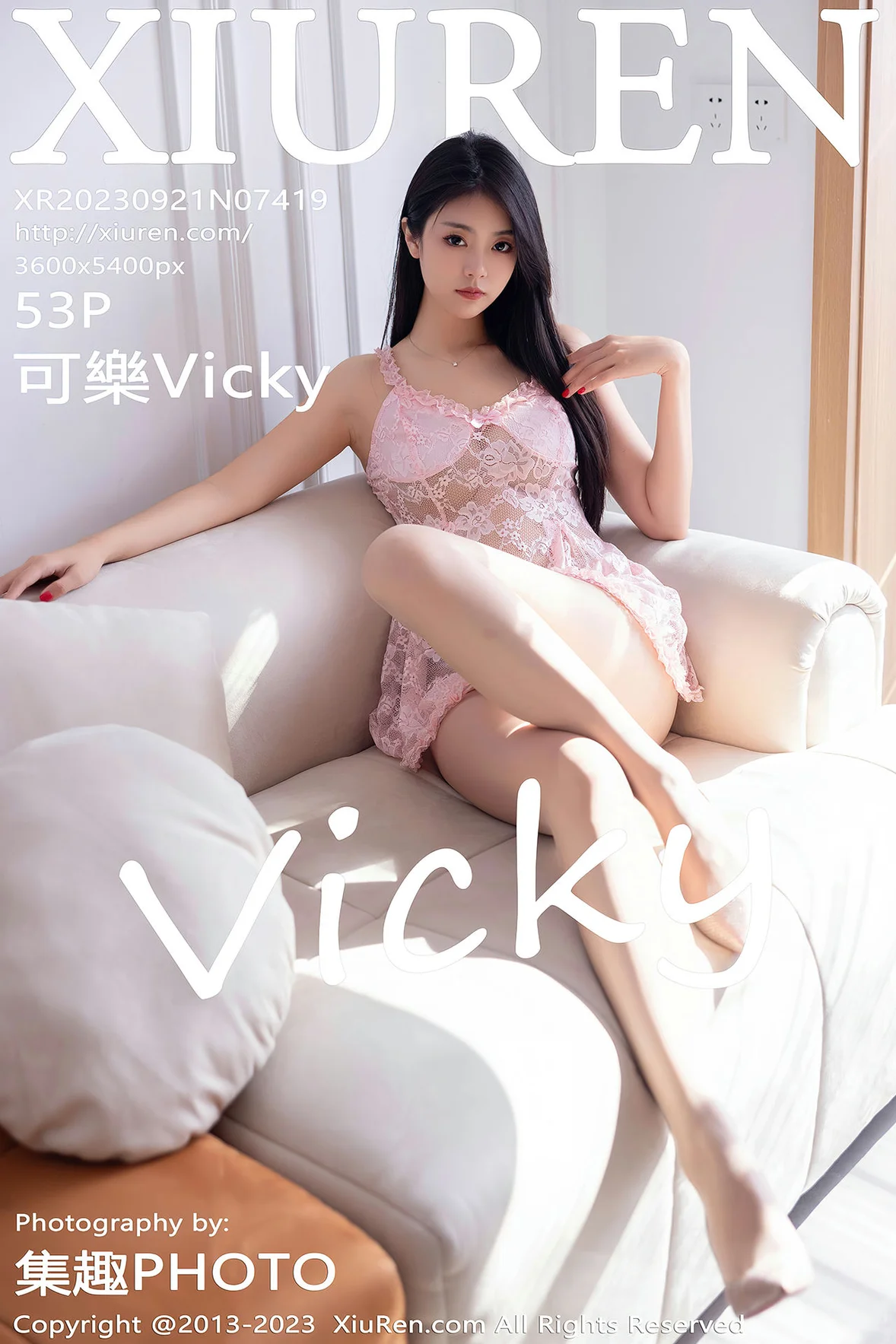  XiuRen 秀人 No.7419 可樂Vicky 粉色蕾丝情趣睡裙性感写真 [54P]第18张