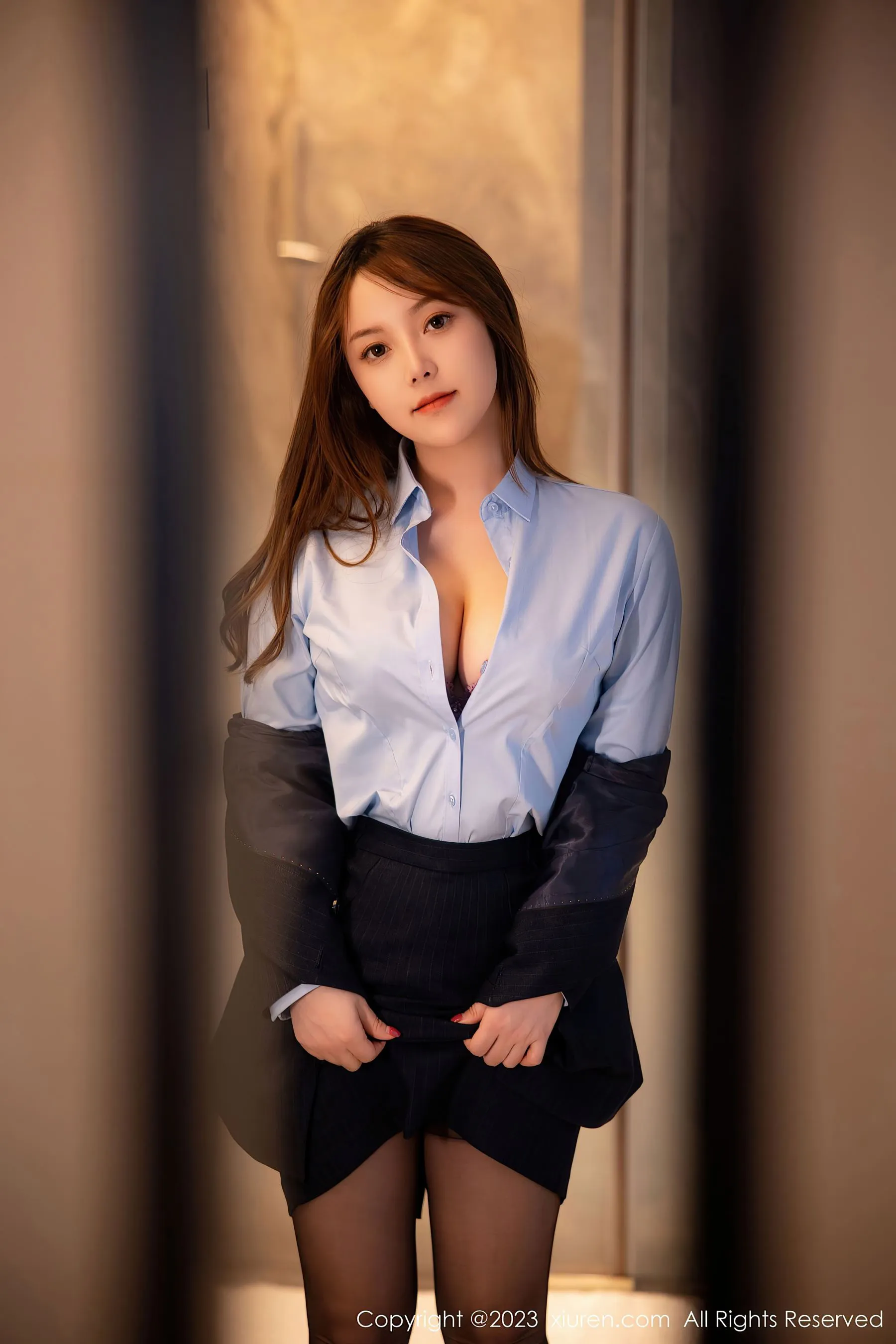  秀人网 No.6190 豆瓣酱 制服美臀第1张