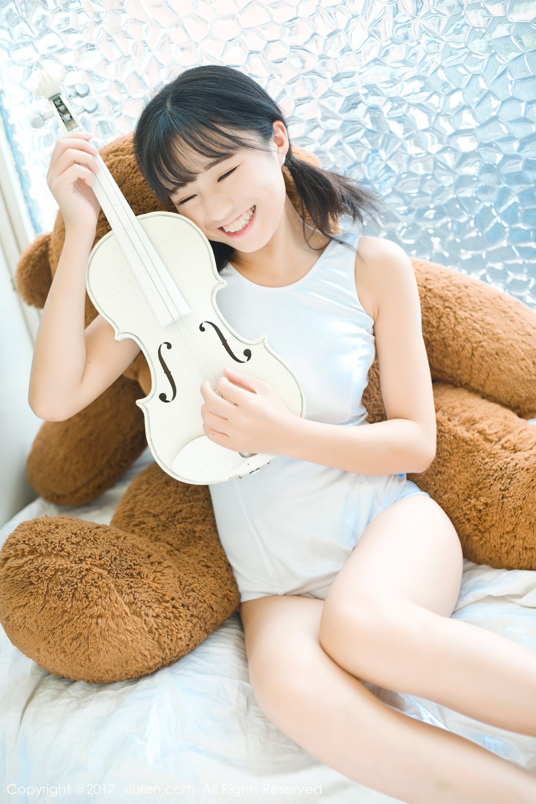  仓井优香《白色蕾丝吊带系列+连体日系高中体操服》 XiuRen 秀人网 NO.805第13张