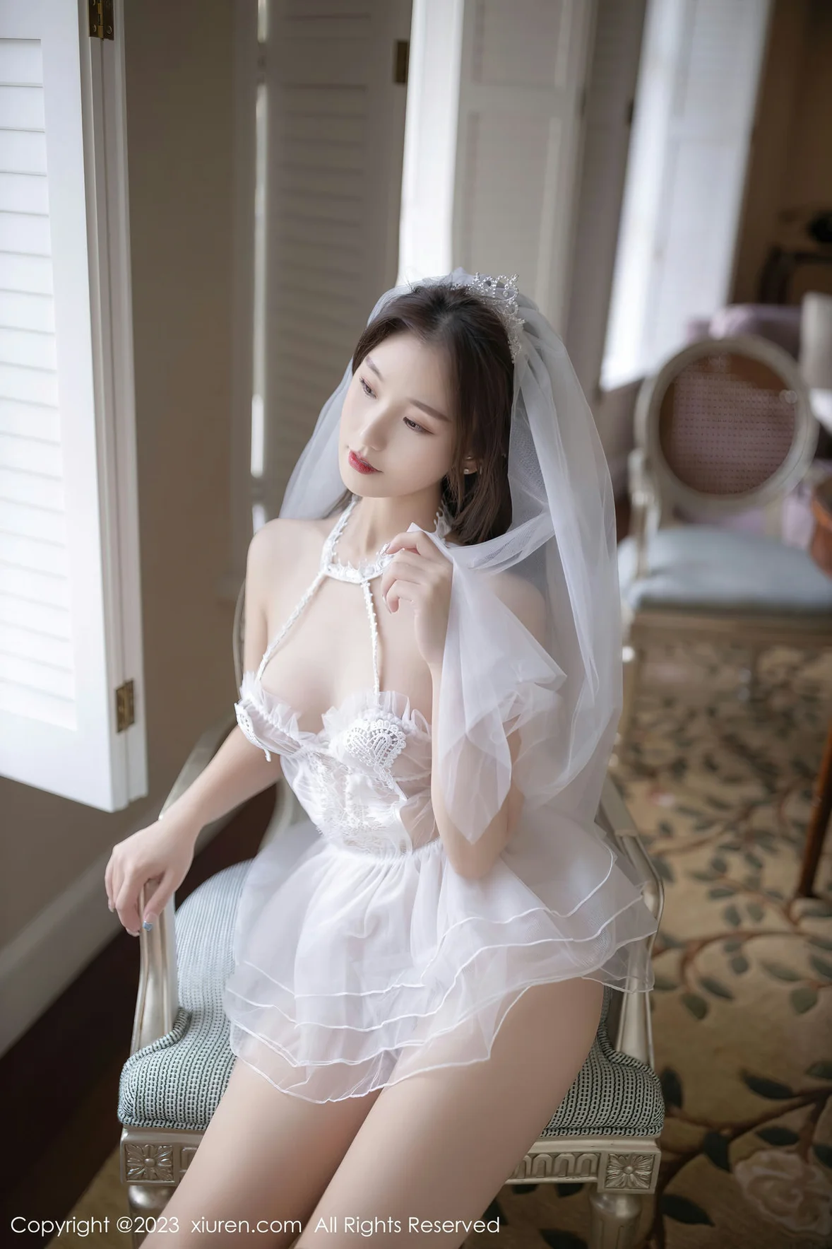  XiuRen 秀人 No.7104 杏子Yada 蕾丝婚纱性感写真 [86P]第25张