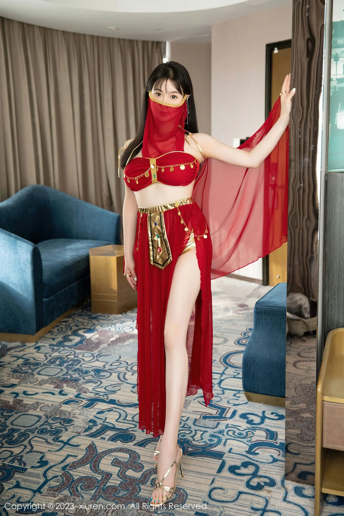  XiuRen 秀人 No.7103 柚琪Rich 红色西域舞服性感写真 [74P]第3张