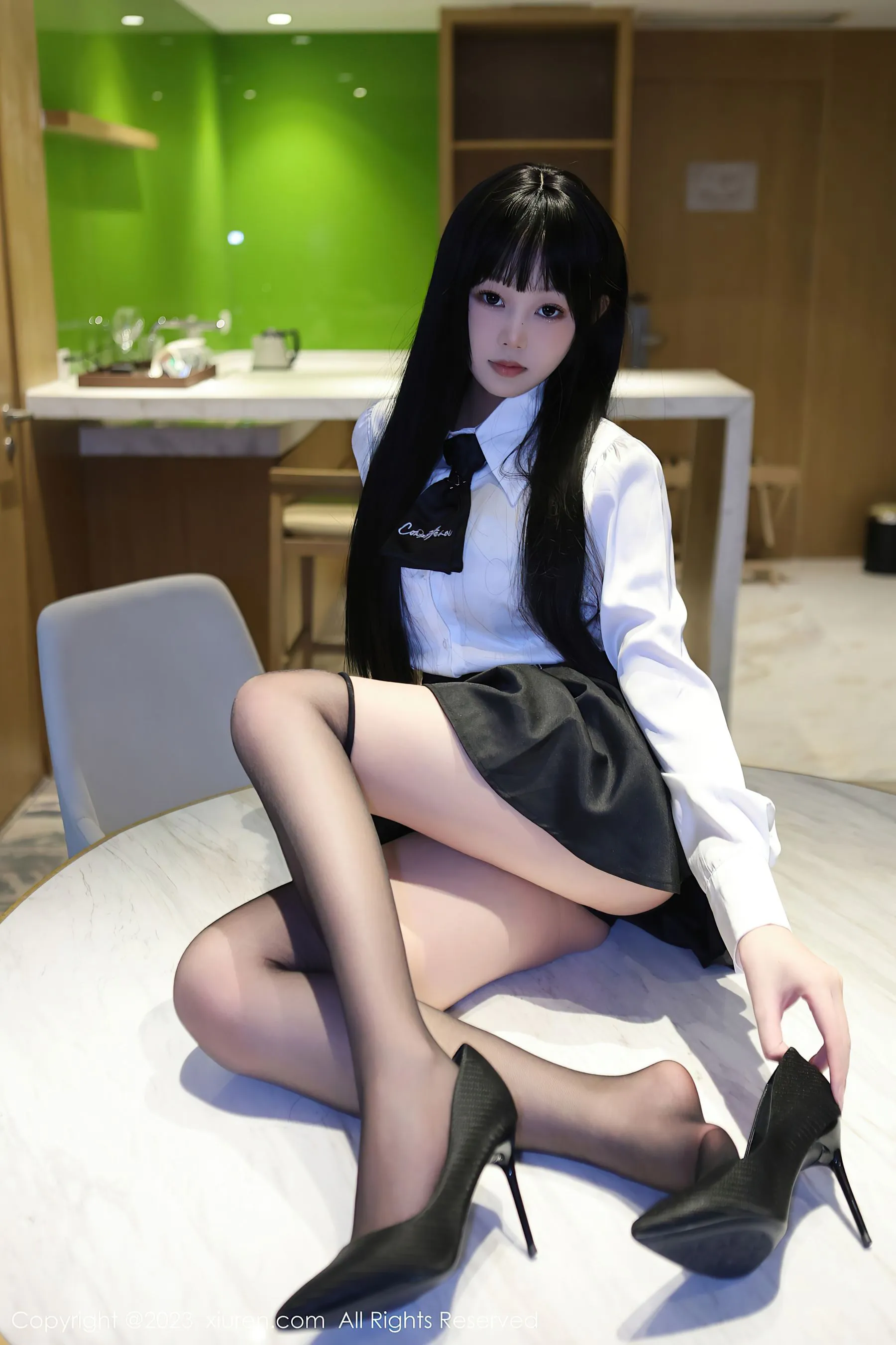  秀人网 No.6685 早川京子 黑丝美腿第25张