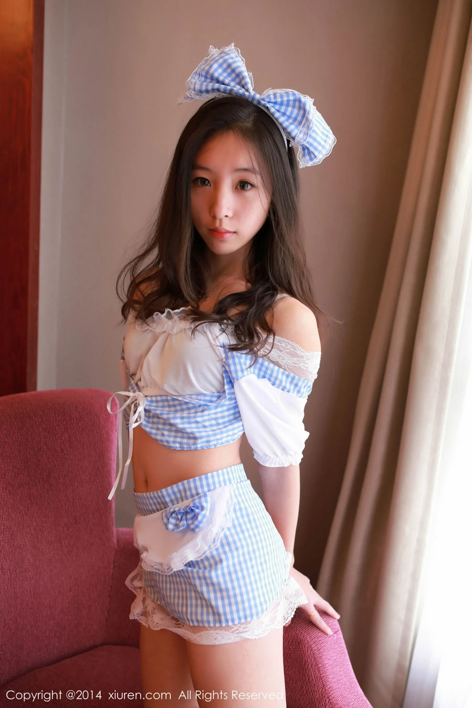  梓萱Crystal《厨娘装+蕾丝网袜》 秀人网 No.263第5张