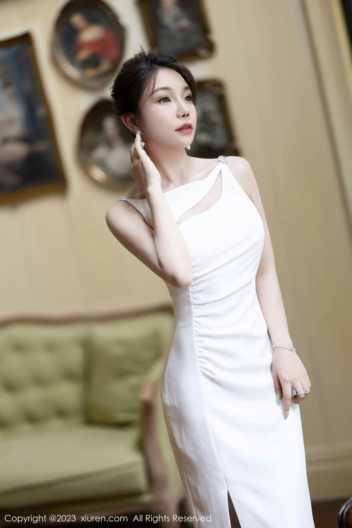  XiuRen 秀人 No.7155 徐莉芝Booty 白色蕾丝性感写真 [91P]第2张