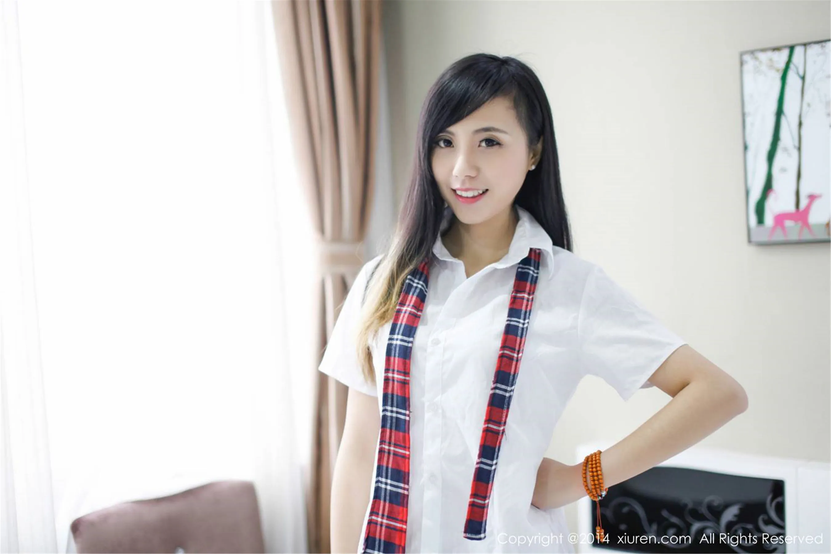  甜美新人模特：谢忱倬 秀人网 No.254第1张