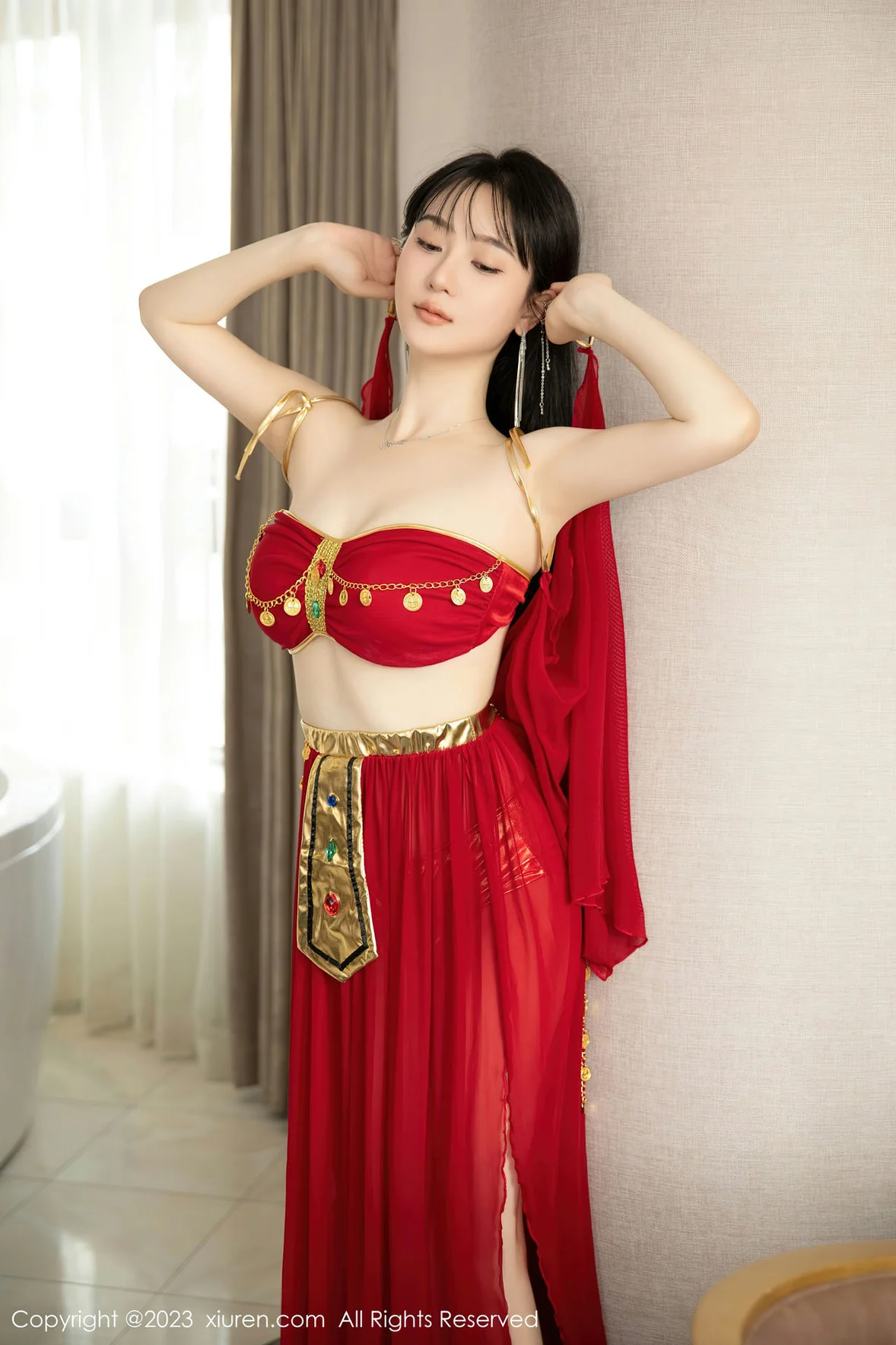  XiuRen 秀人 No.7103 柚琪Rich 红色西域舞服性感写真 [74P]第14张