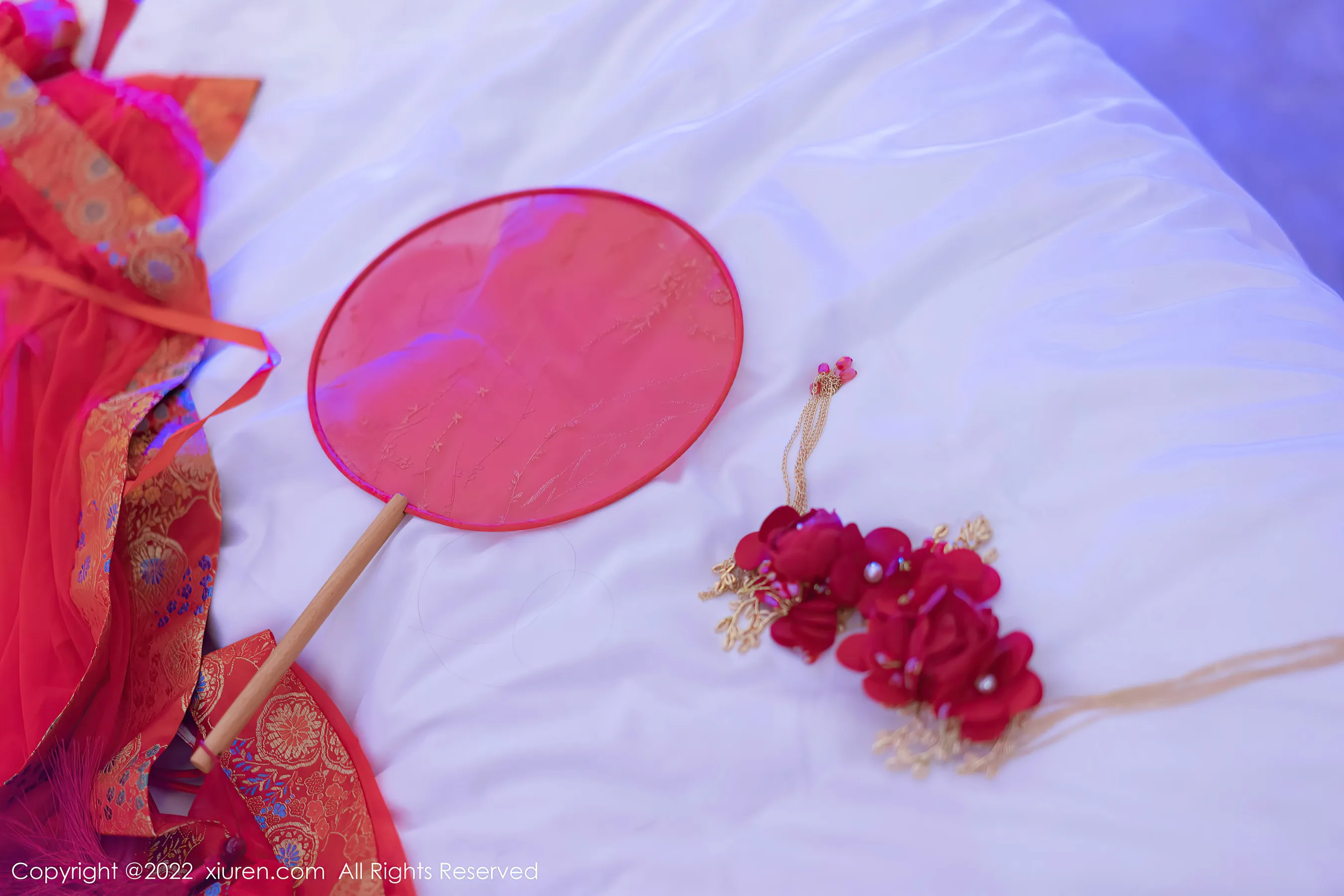  秀人网 No.4586 王雨纯 红色内衣三亚旅拍第21张