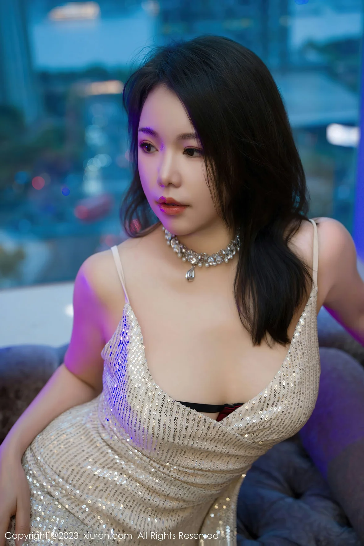  秀人网 No.7401 陆萱雅 吊带短裙性感写真 [64P]第3张