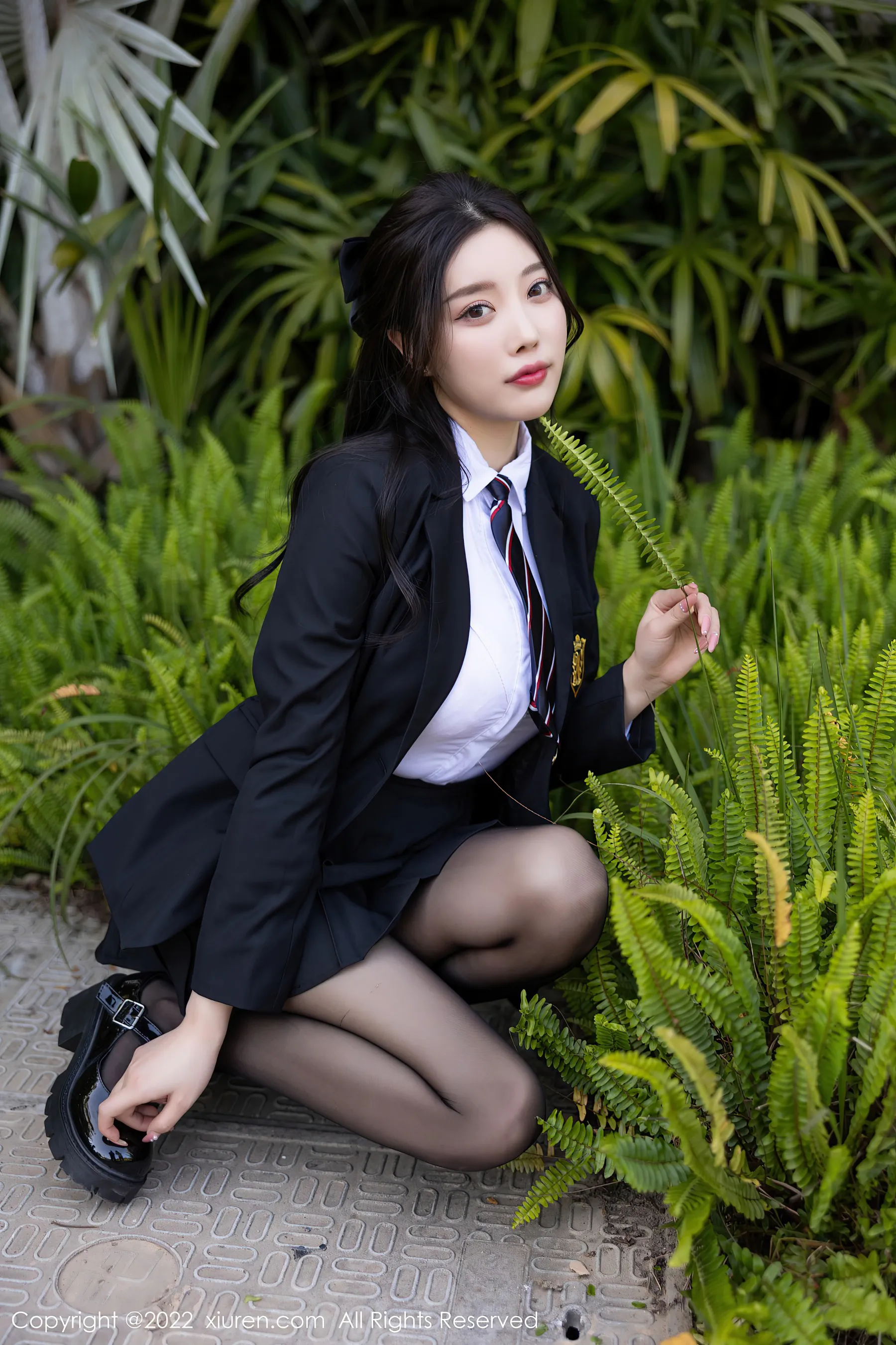 秀人网 No.4721 杨晨晨Yome 黑丝美臀学生装第20张