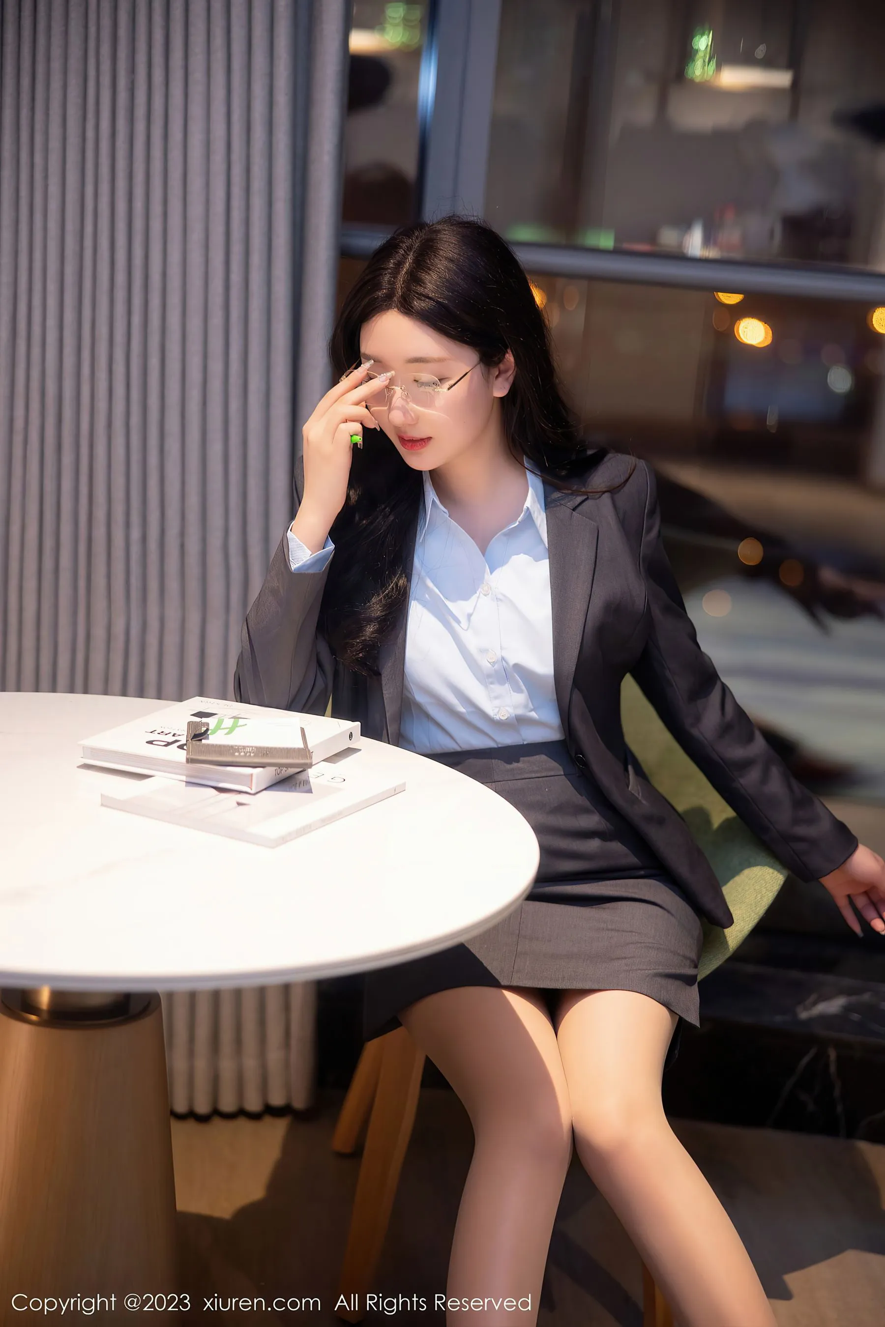  秀人网 No.6607 江真真 丝袜制服第23张