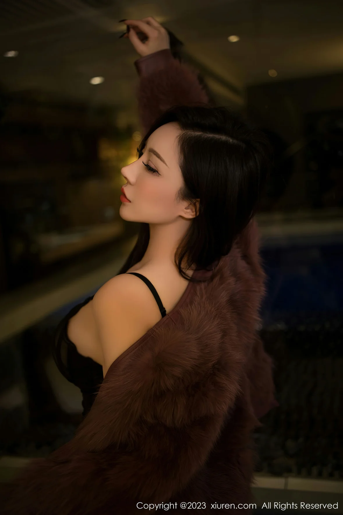  XiuRen 秀人 No.6908 大琪琪Emily 黑色情趣内衣 [83P]第9张