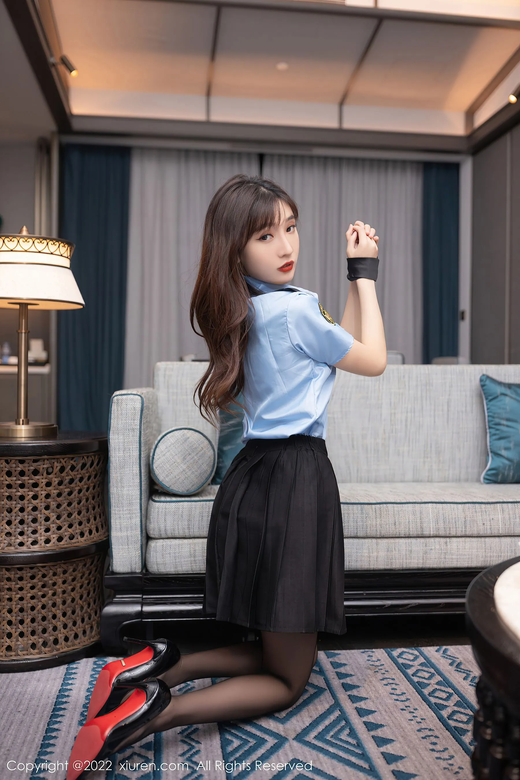  秀人网 No.5461 陆萱萱 制服美腿第25张