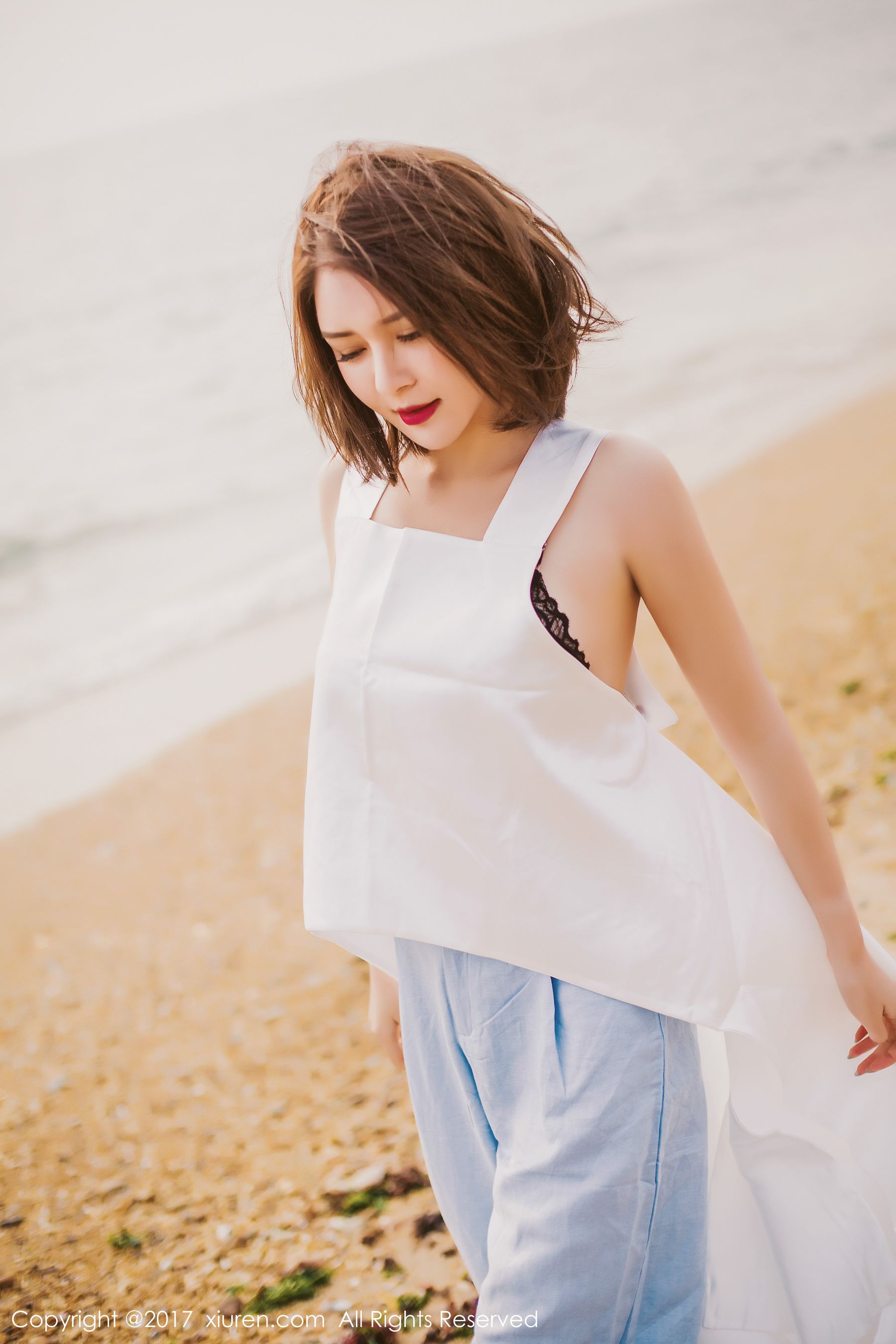 廿十(凯竹)《海边唯美风+性感室内》 秀人 NO.879第6张