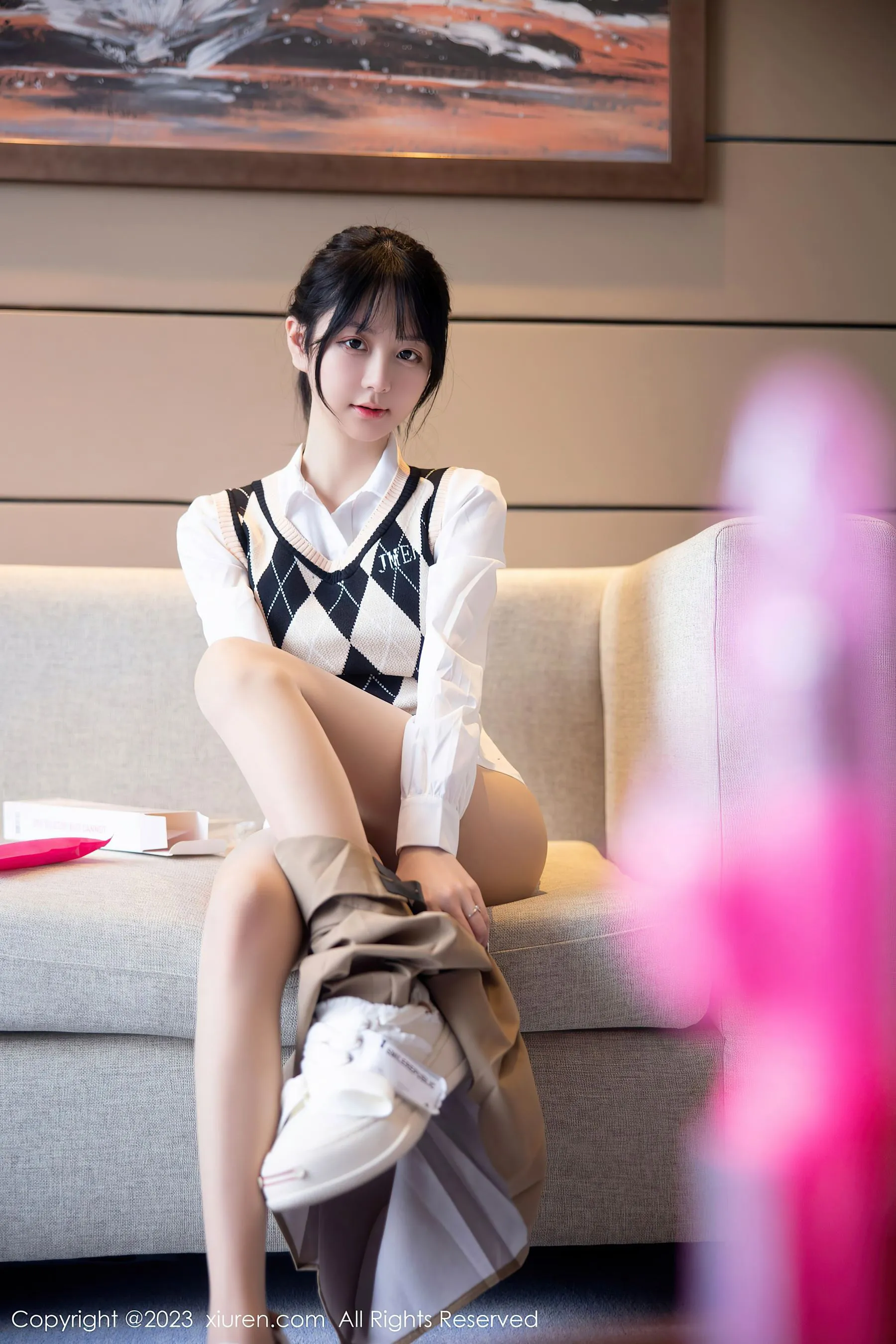  秀人网 No.6329 谢小蒽 短裙美腿第1张